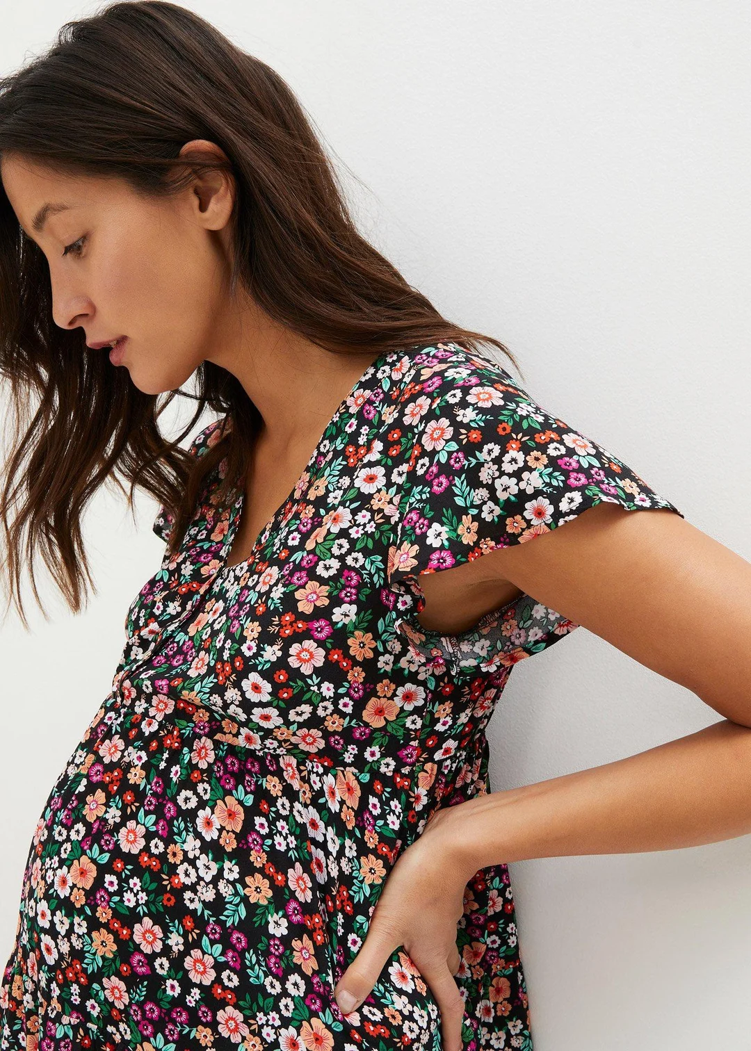 Blouse de grossesse et d’allaitement en viscose fluide