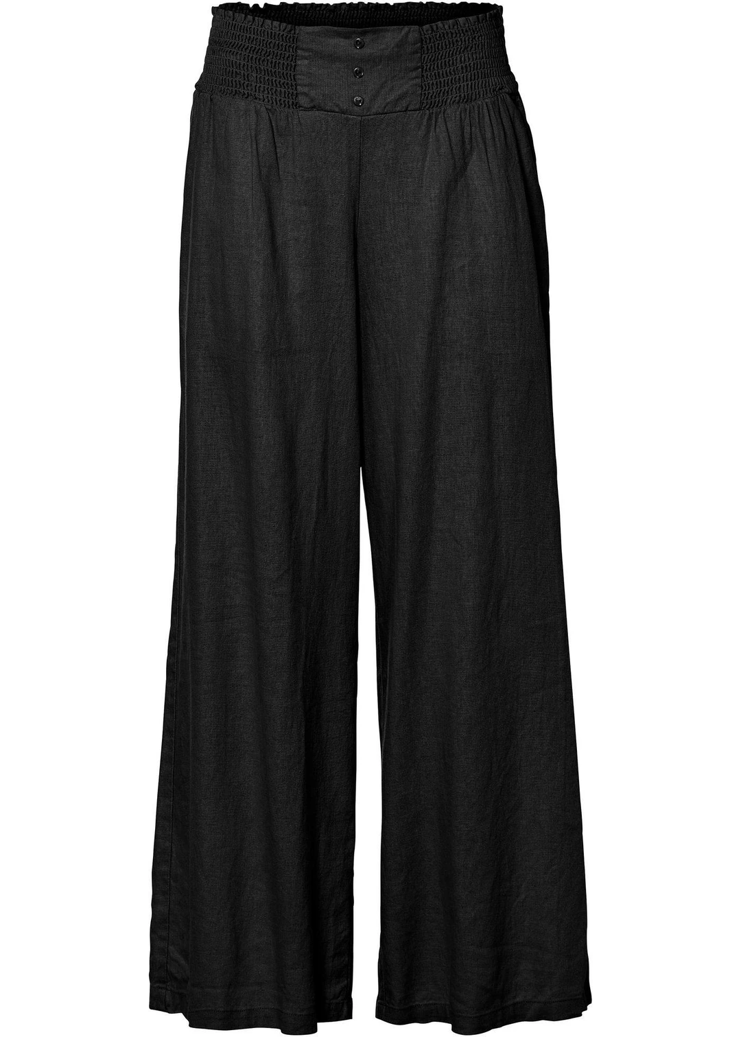 Pantalon large et léger à pinces en lin mélangé