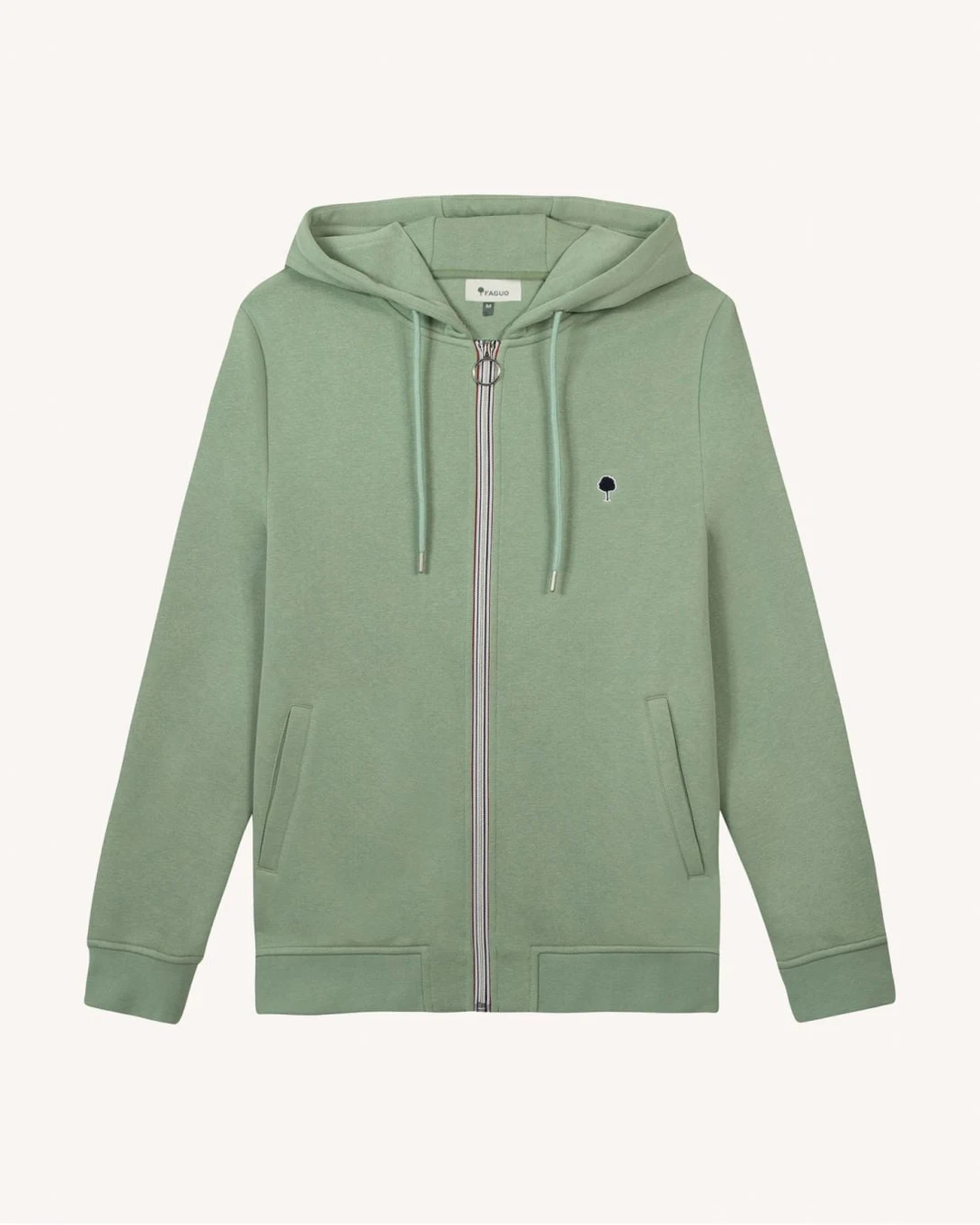 Sweat zippé vert clair - MESNIL - 2