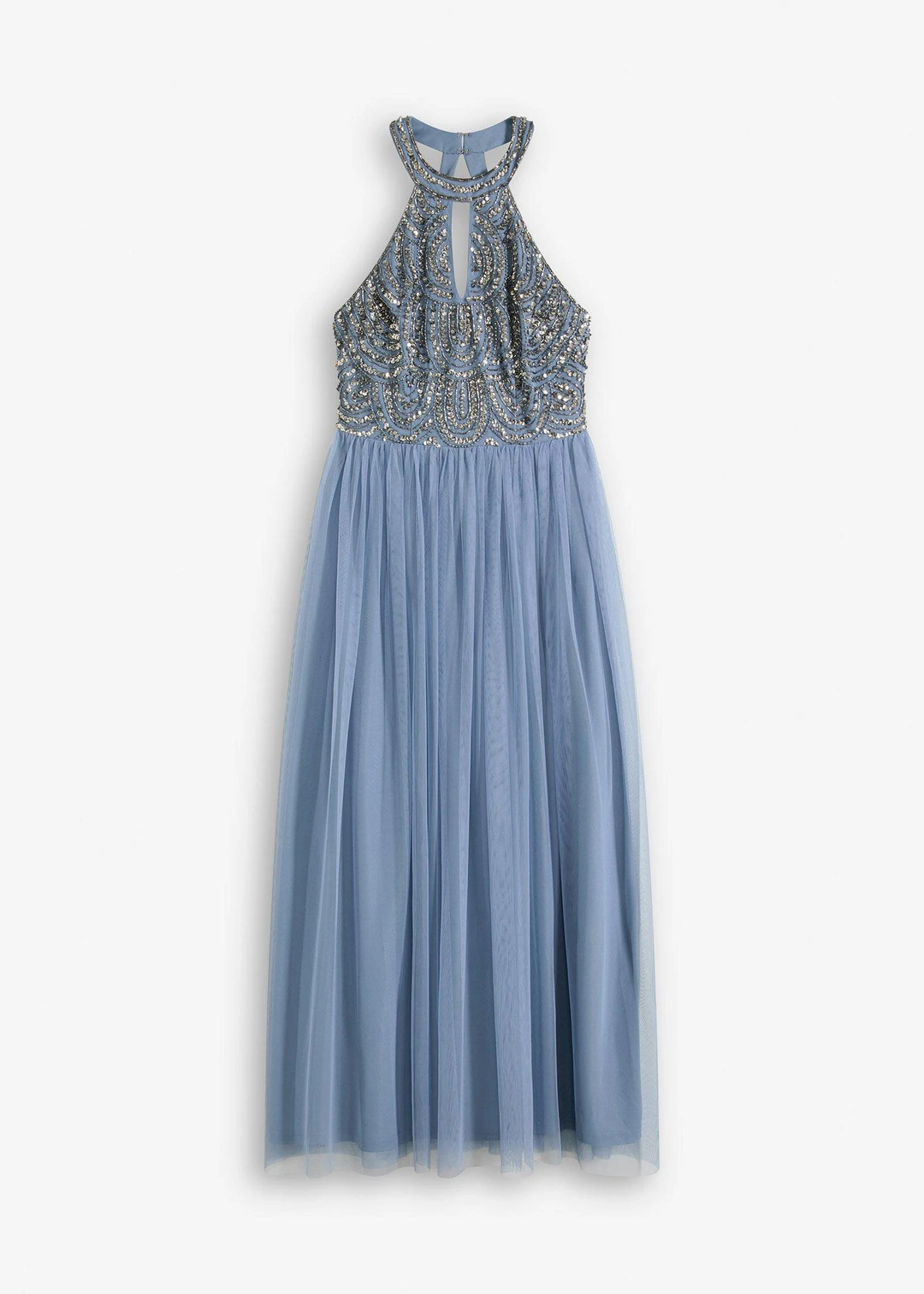 Robe longue brodée de sequins