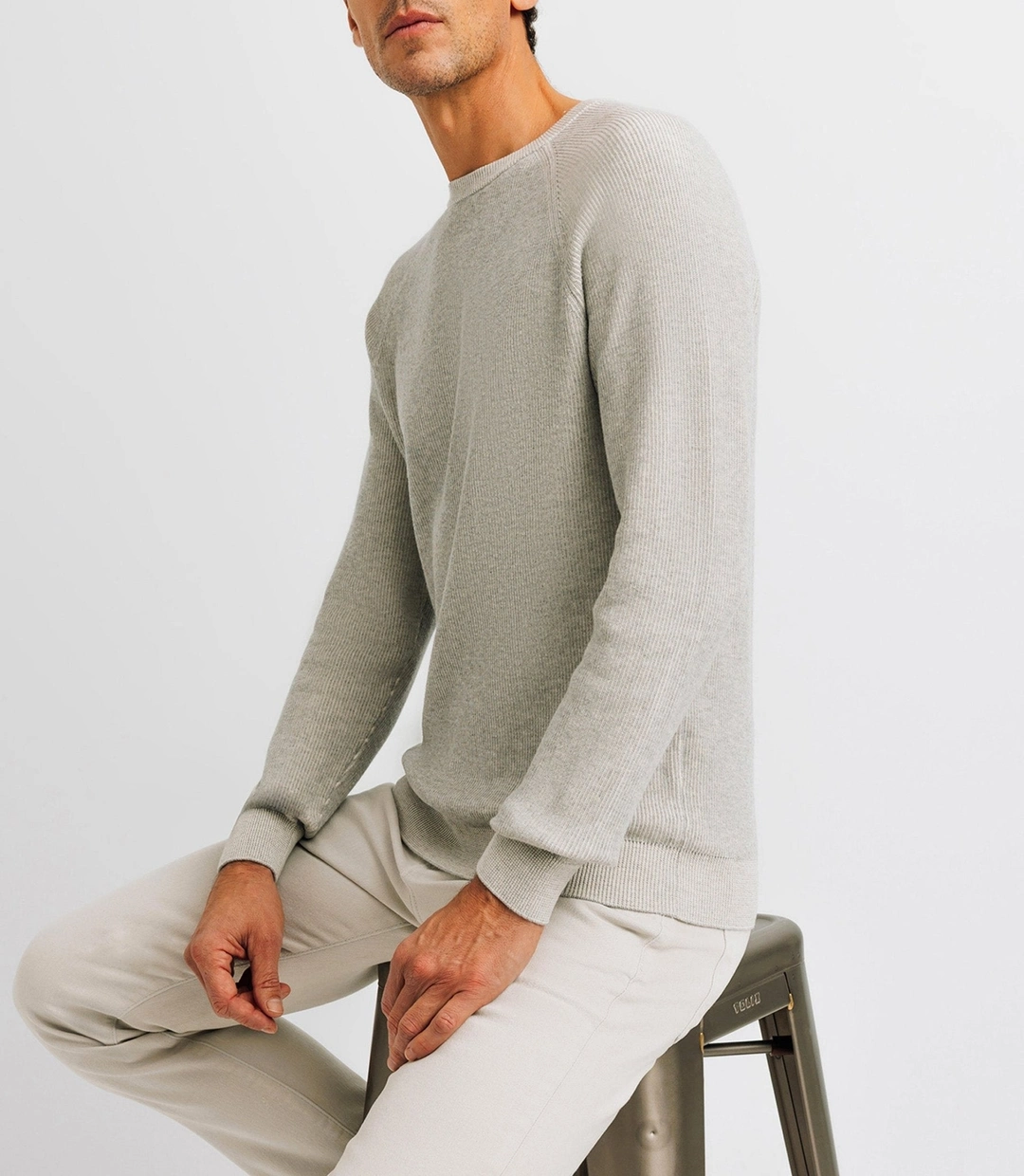 IZAC - Pull col rond gris