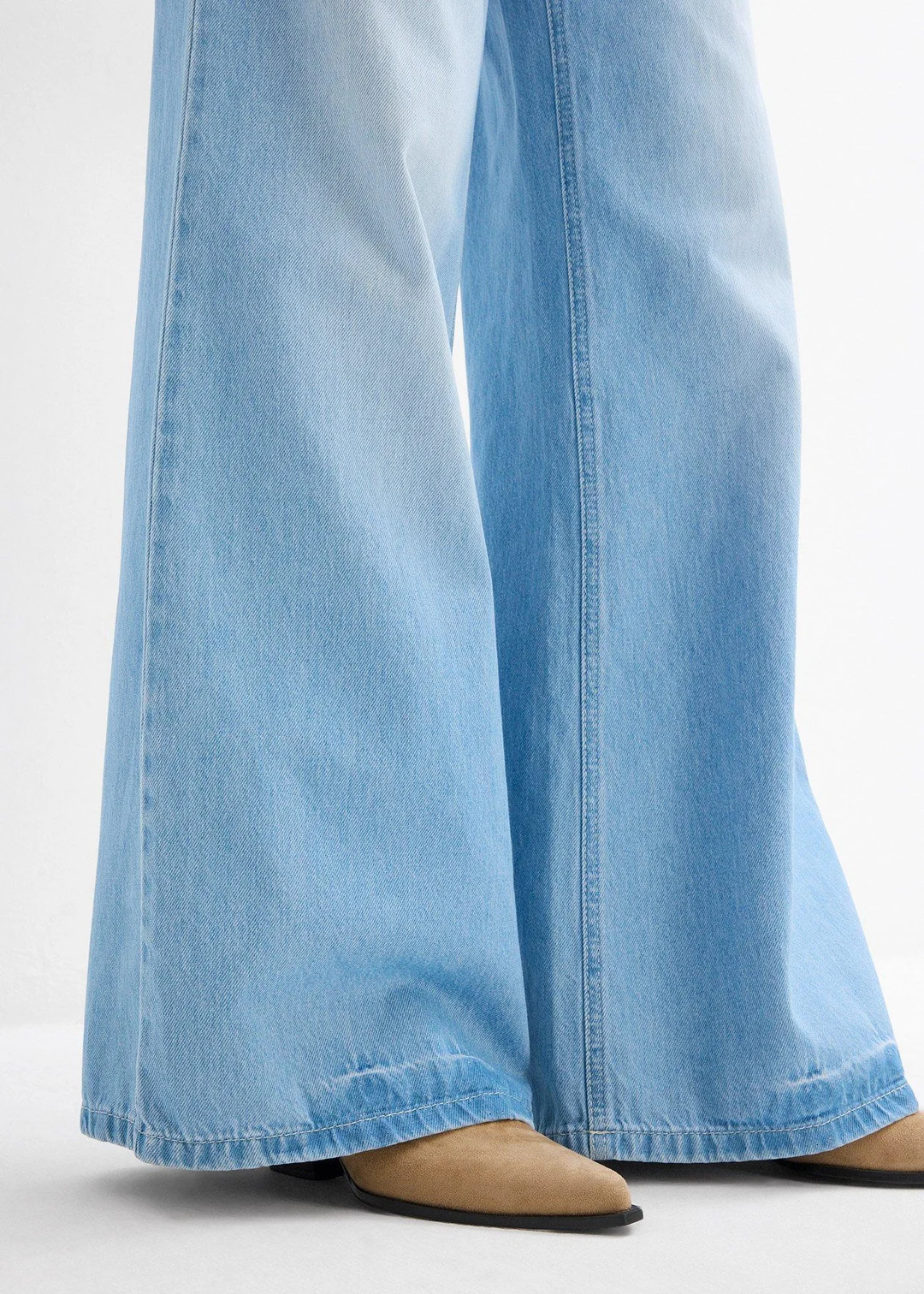 Jean large, taille haute et élastiquée - 3