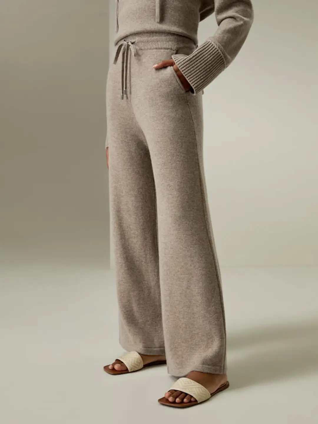 LILYSILK Pantalon Crêpe De Laine Poches Des Deux Côtés Luxueux De Laine Livraison Gratuite Doux Pour La Peau Et Respirant Chameau L