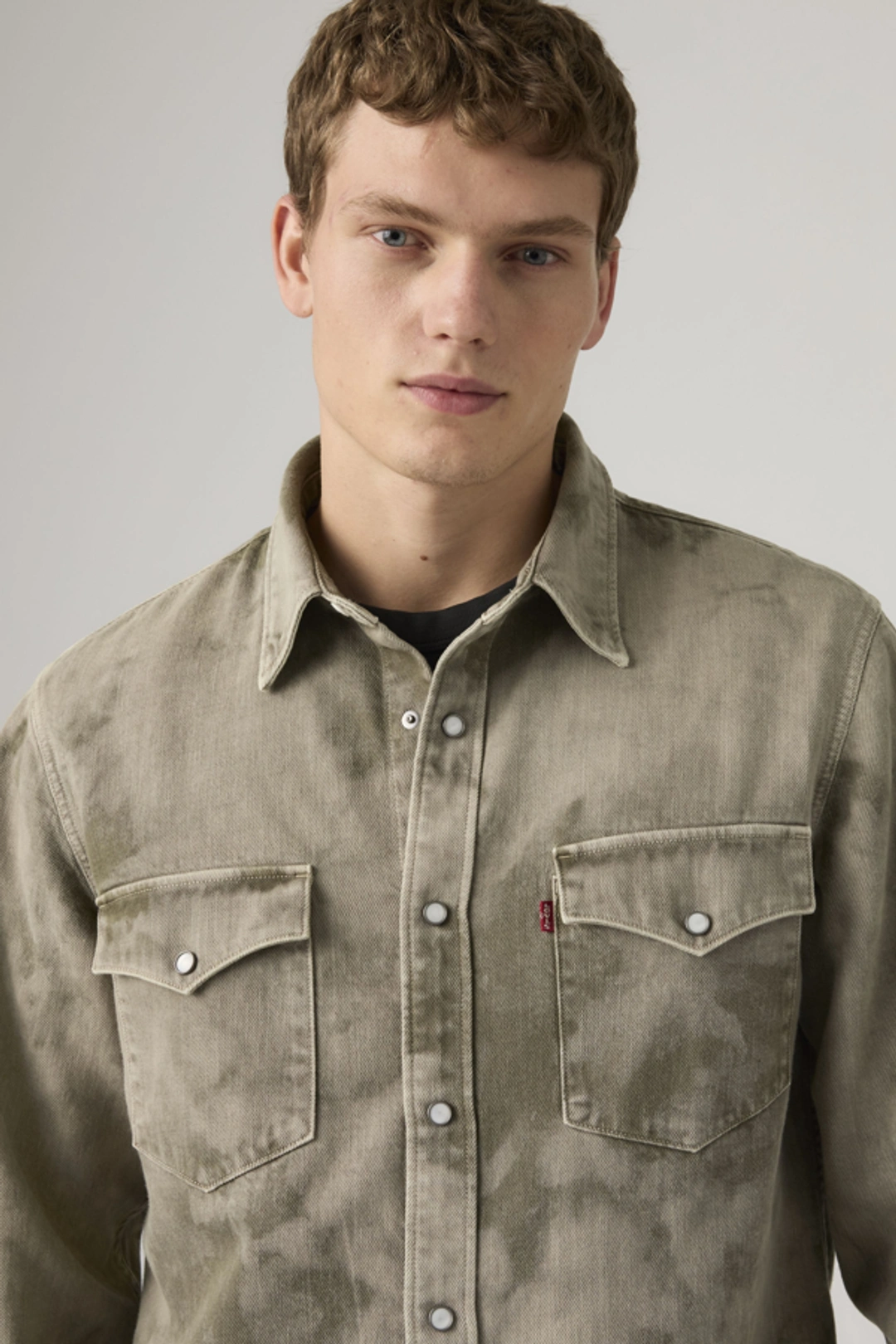 Levi's Chemise Western Relaxed - Homme - Bleu / Grand Dark Railroad Stripe - 2XL - 2