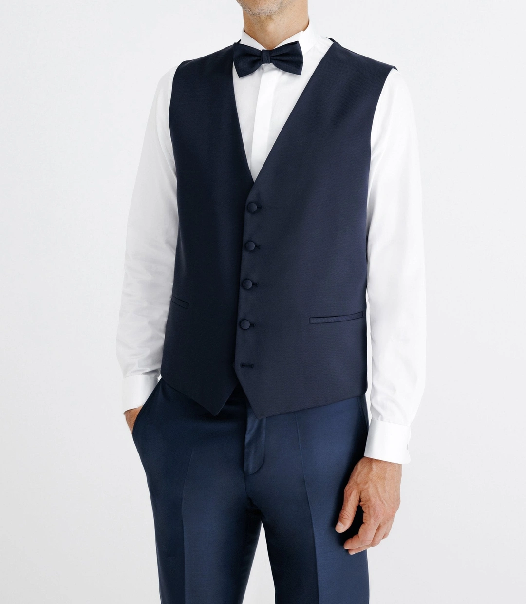 IZAC - Gilet de costume cérémonie marine