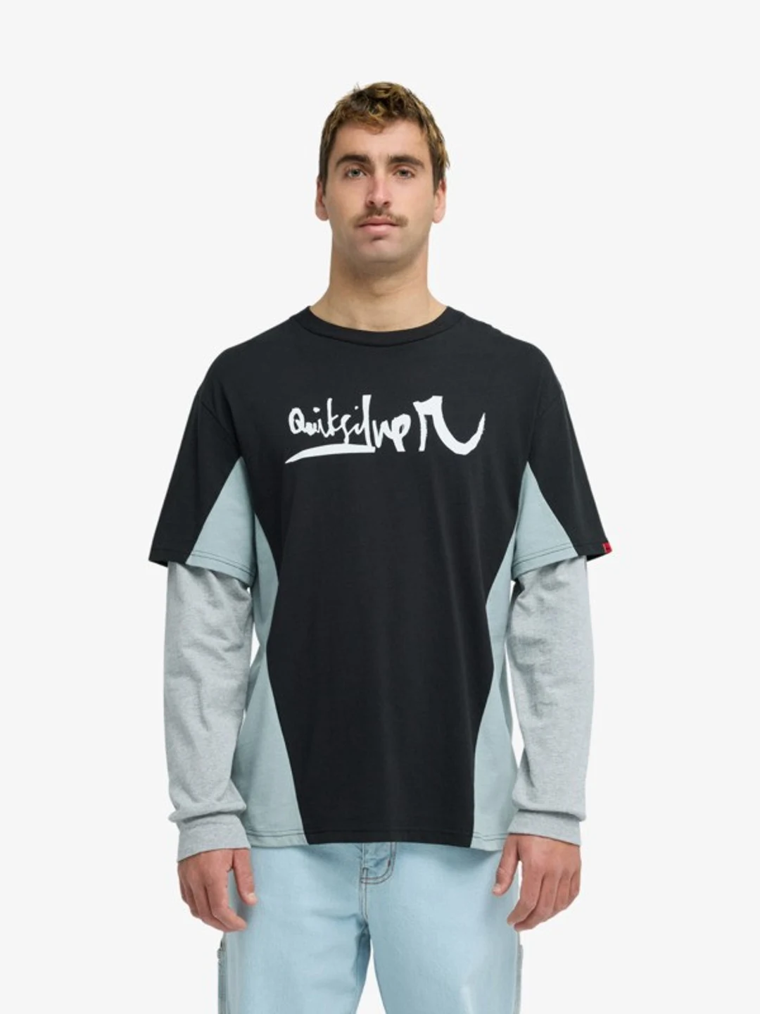 Sync - T-shirt à double épaisseur Noir Homme