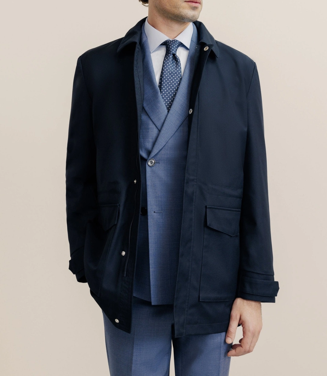 IZAC - Parka courte 2 poches marine