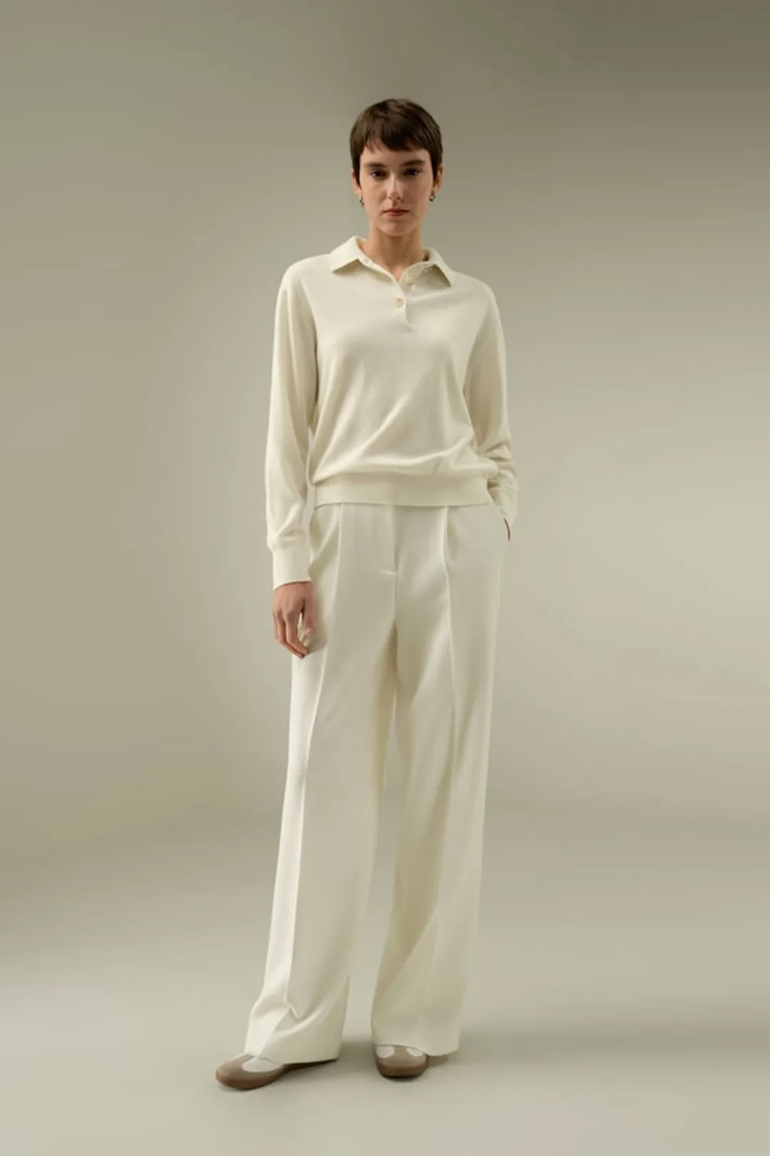 LILYSILK Polo Bébé Cachemire Femme Bleu Marine M - Doux, Léger & Respirant, Torsades Dos