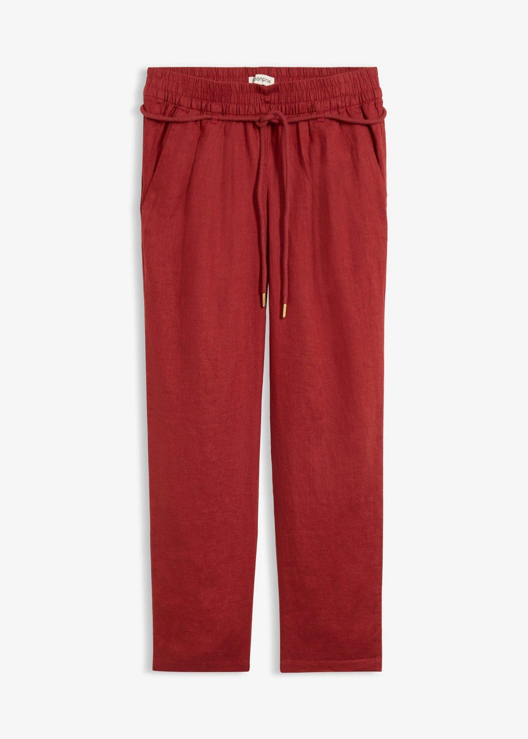 Pantalon taille élastiquée 100 % lin