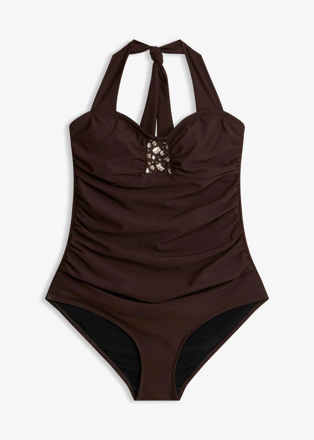 Maillot 1 pièce sculptant, maintien léger, avec strass