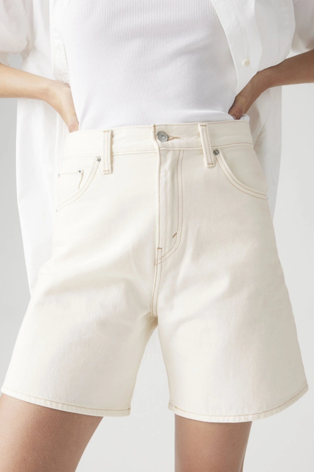 Levi's Short Baggy Taille Haute - Femme - Bleu / Far And Wide Short - 34 - 2