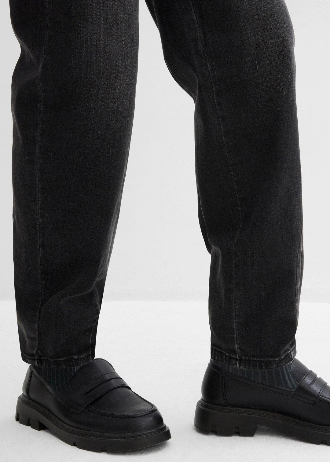 Jean barrel taille haute en coton - 3