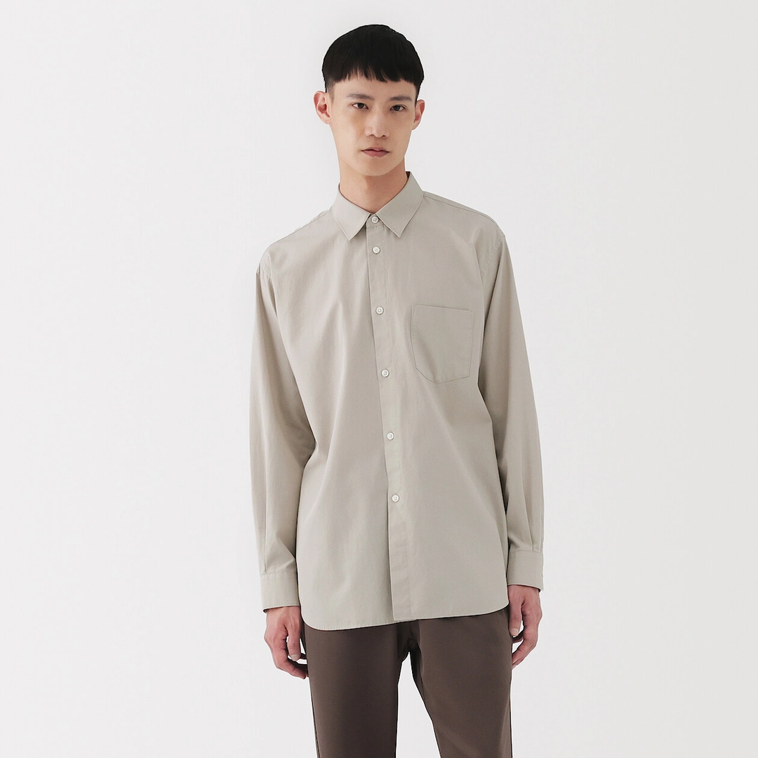 Chemise en popeline de coton pour homme