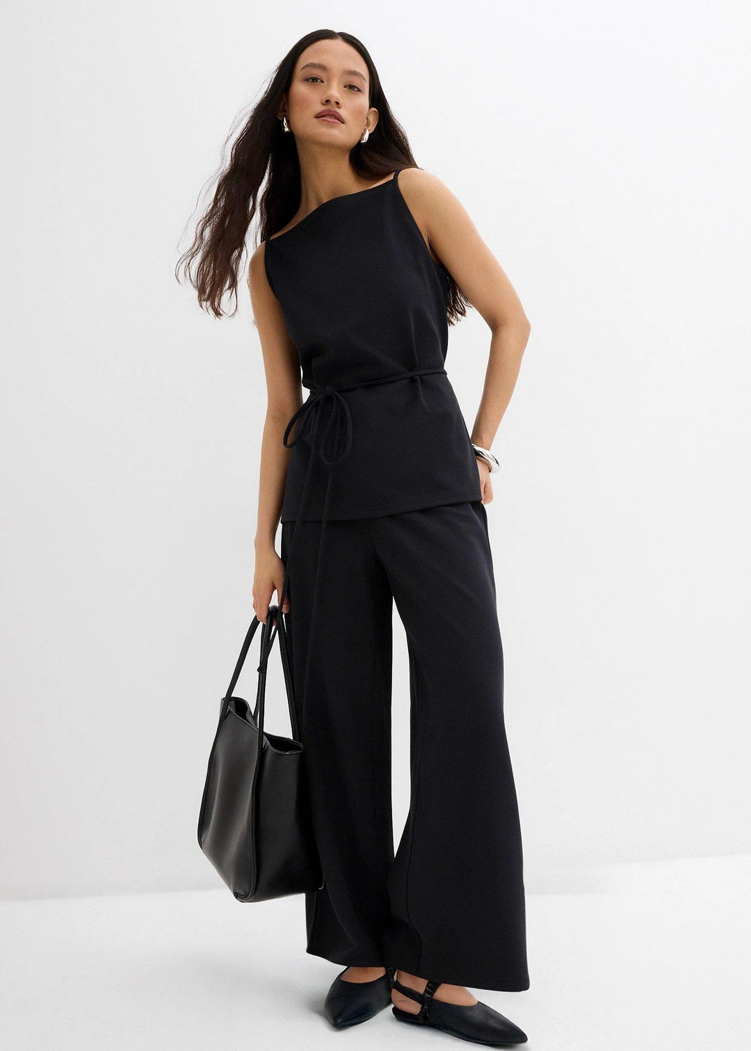 Pantalon large en maille piquée - 2