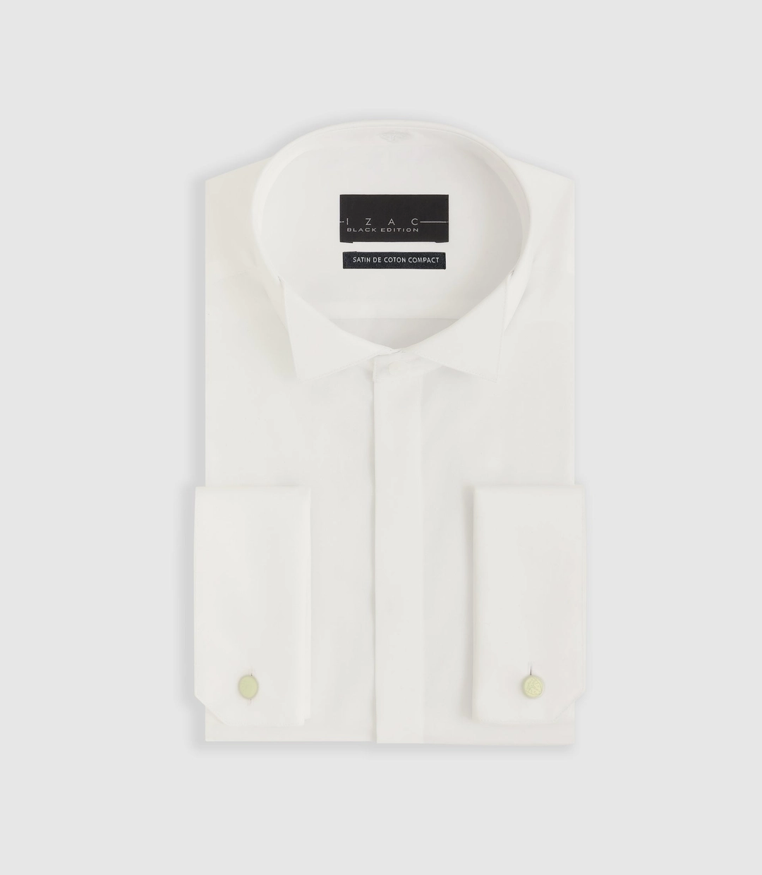 IZAC - Chemise cérémonie en satin écru METAPHOR
