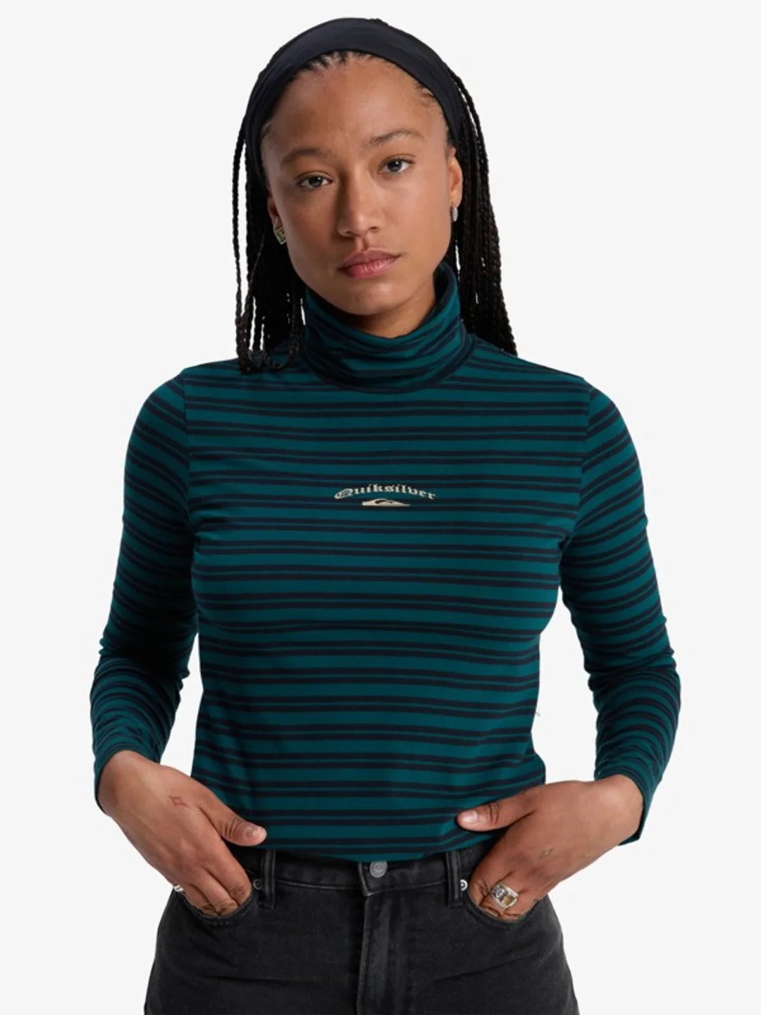 Mercury Turtle - T-shirt manches longues pour Femme Vert