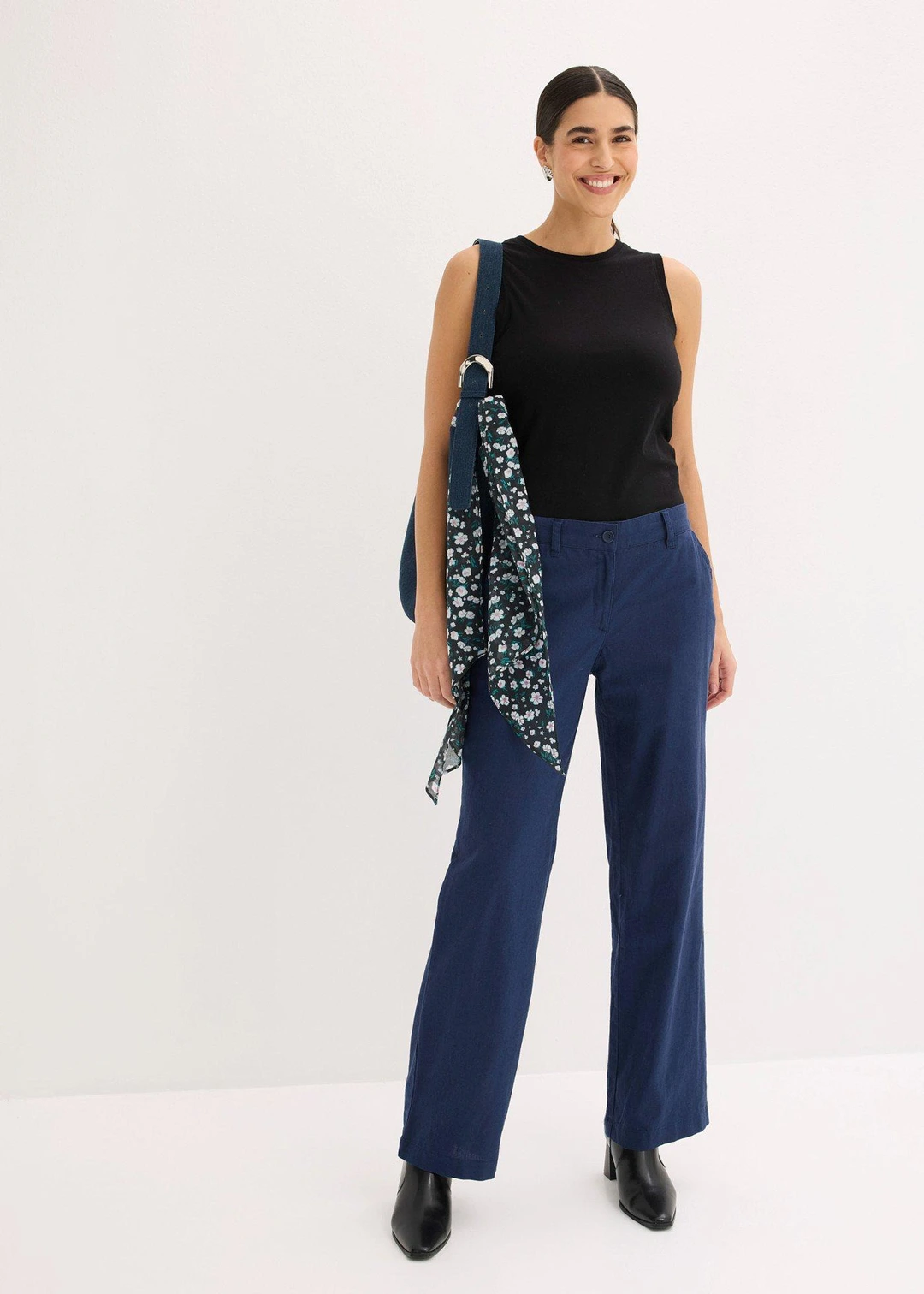 Pantalon tissé en lin et coton - 2