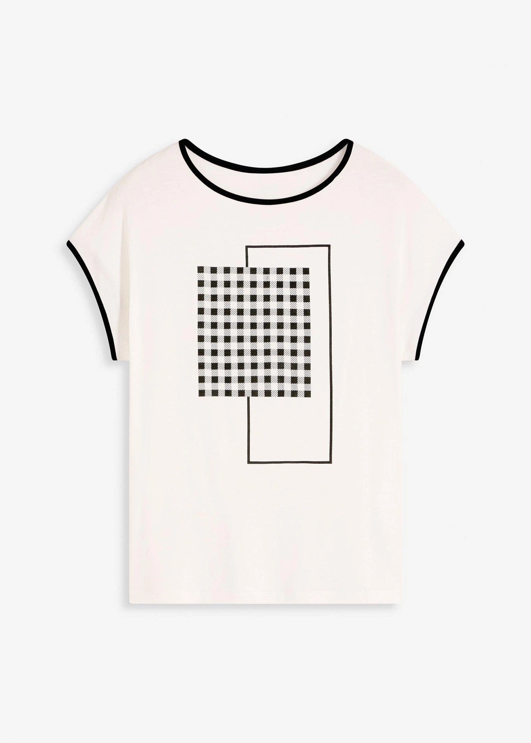 T-shirt à passepoil contrastant