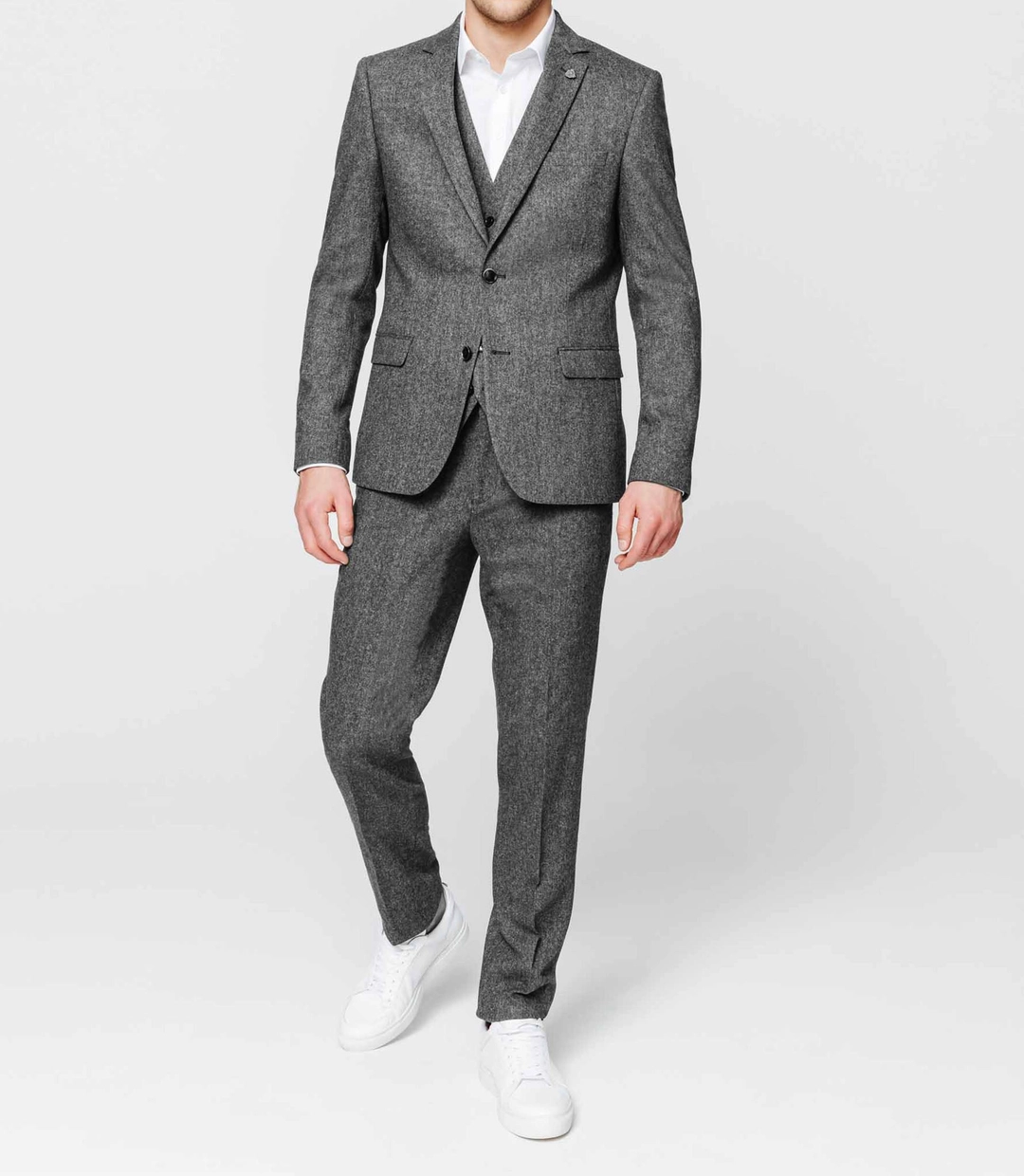 IZAC - Veste tweed anthracite