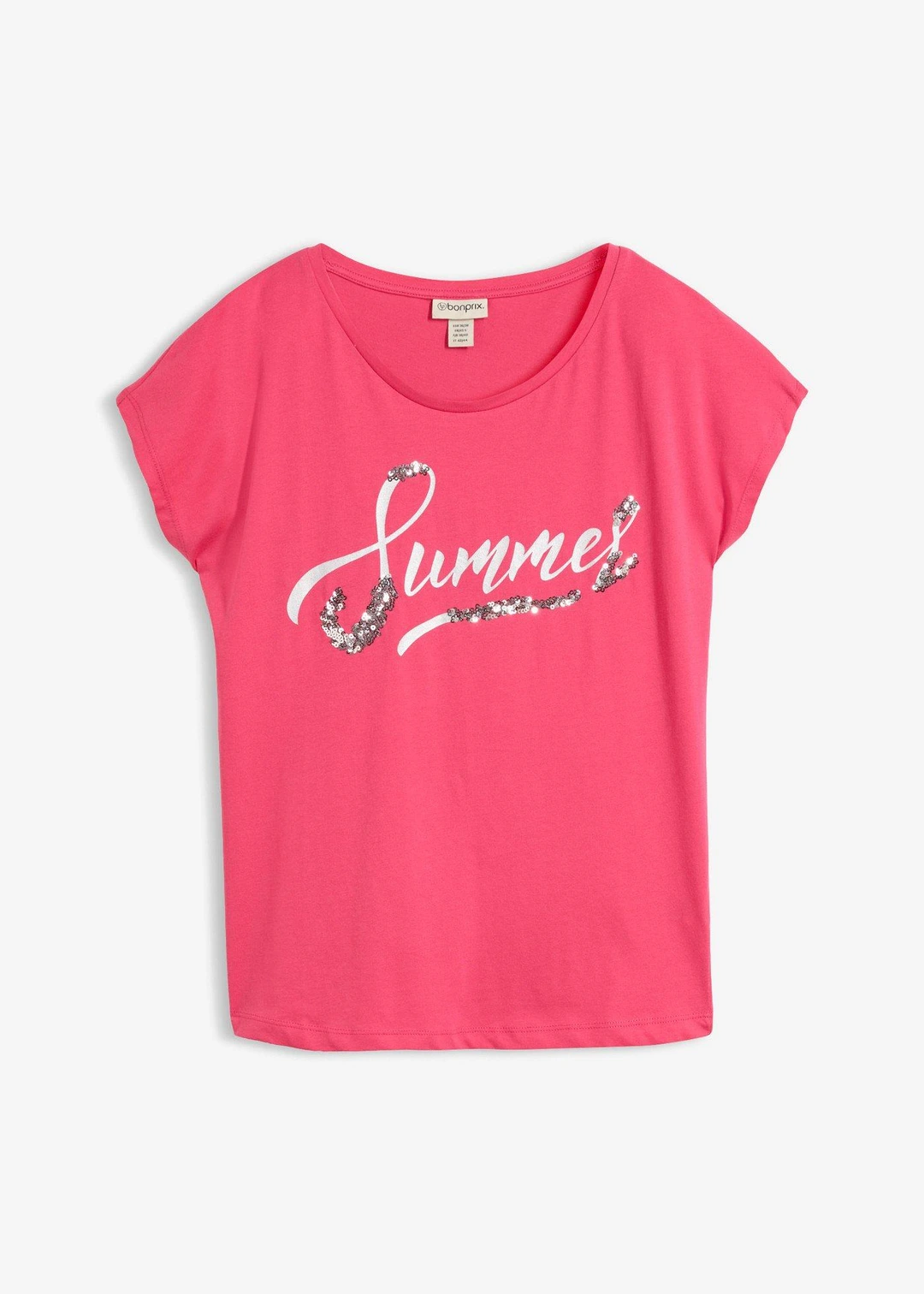 T-shirt avec inscription à sequins