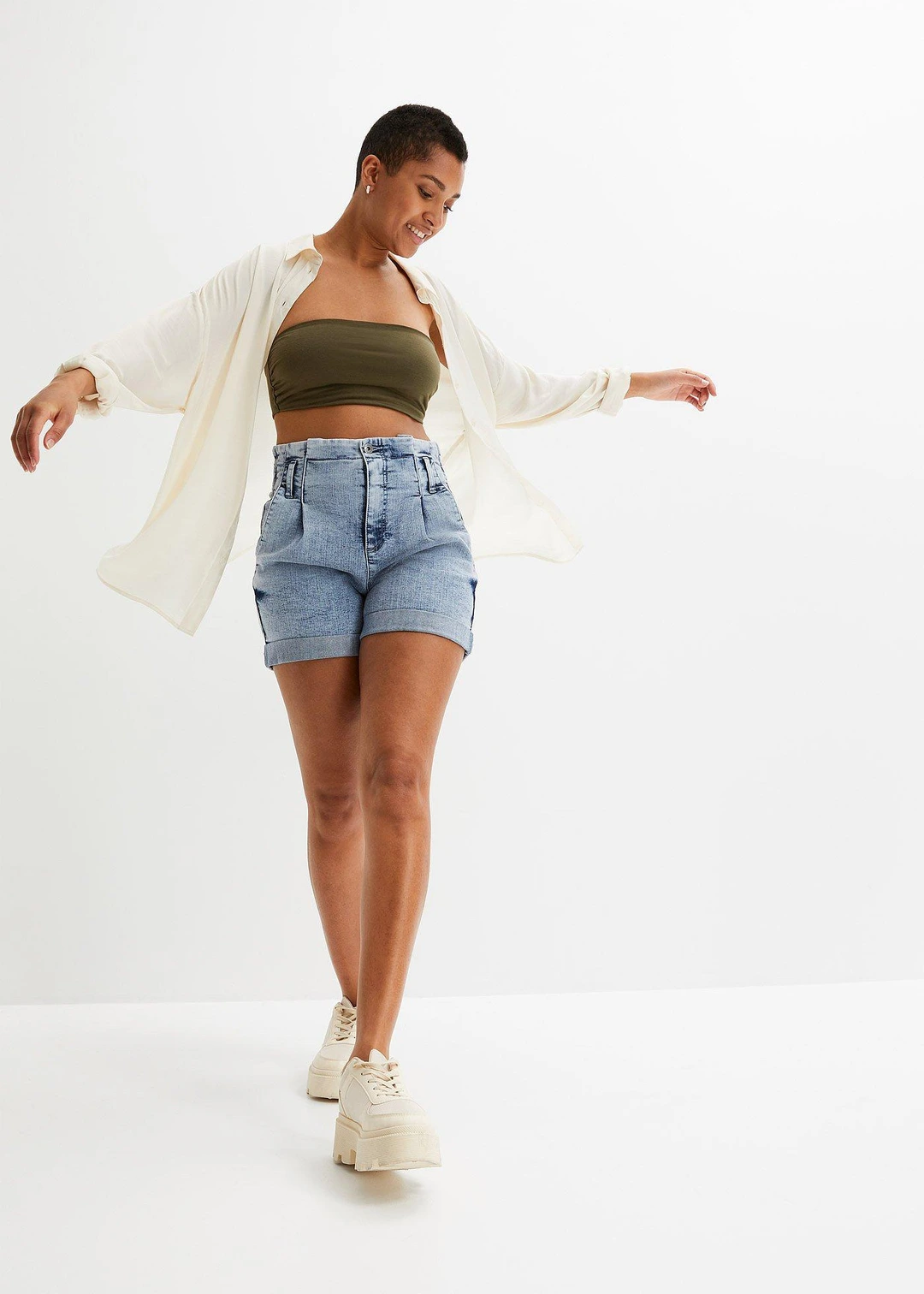 Short en jean paper bag