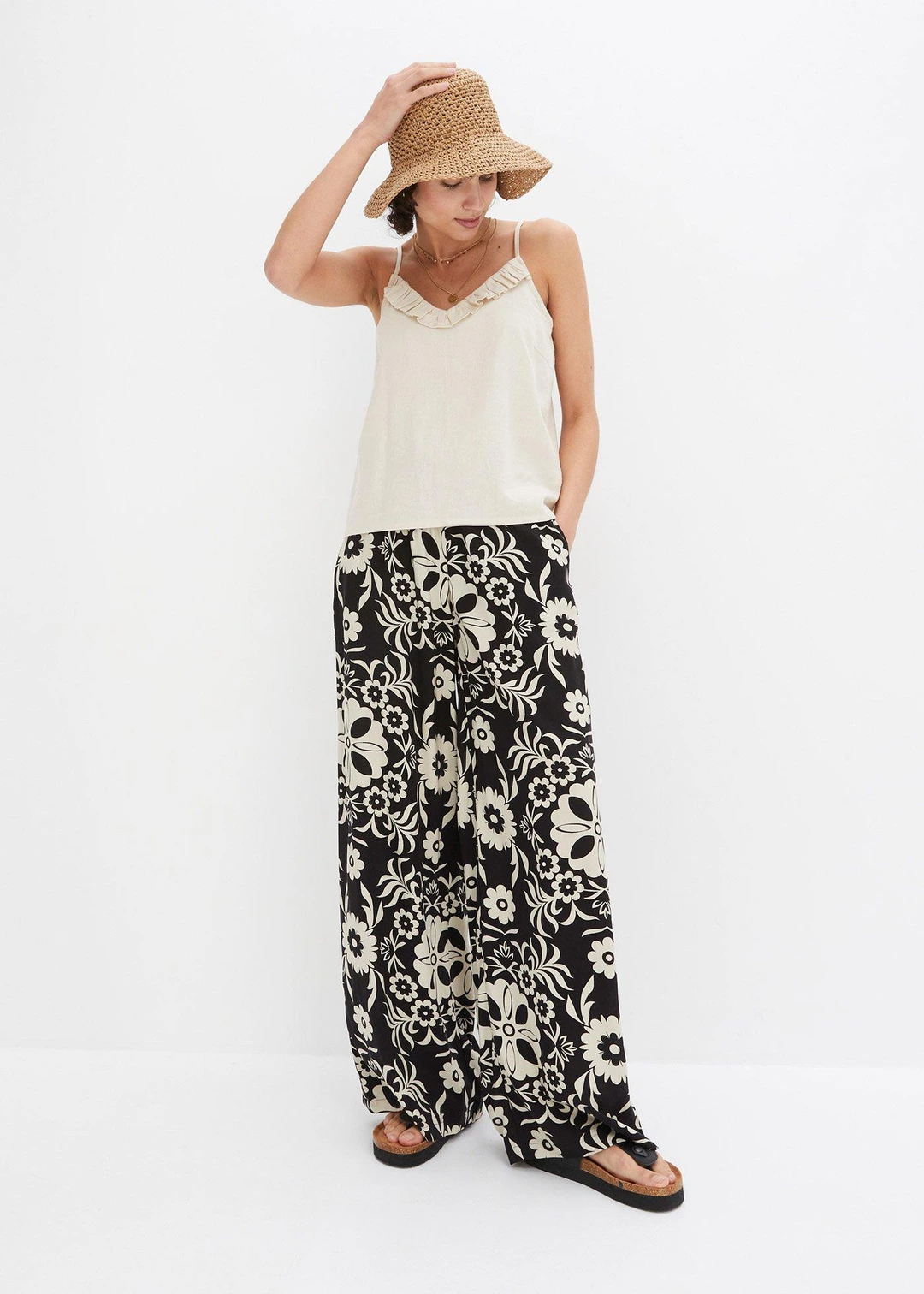 Pantalon large en viscose fluide - 2