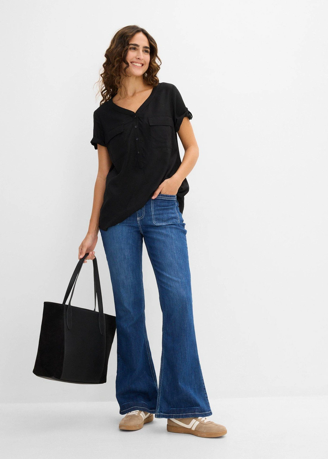 Blouse en viscose à manches courtes - 2