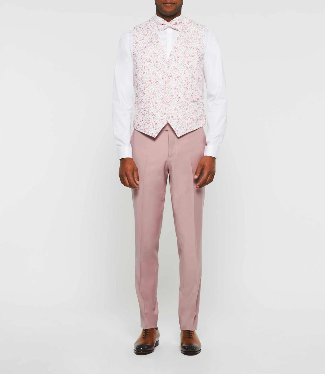 IZAC - Gilet de costume cérémonie rose ''Jacques''