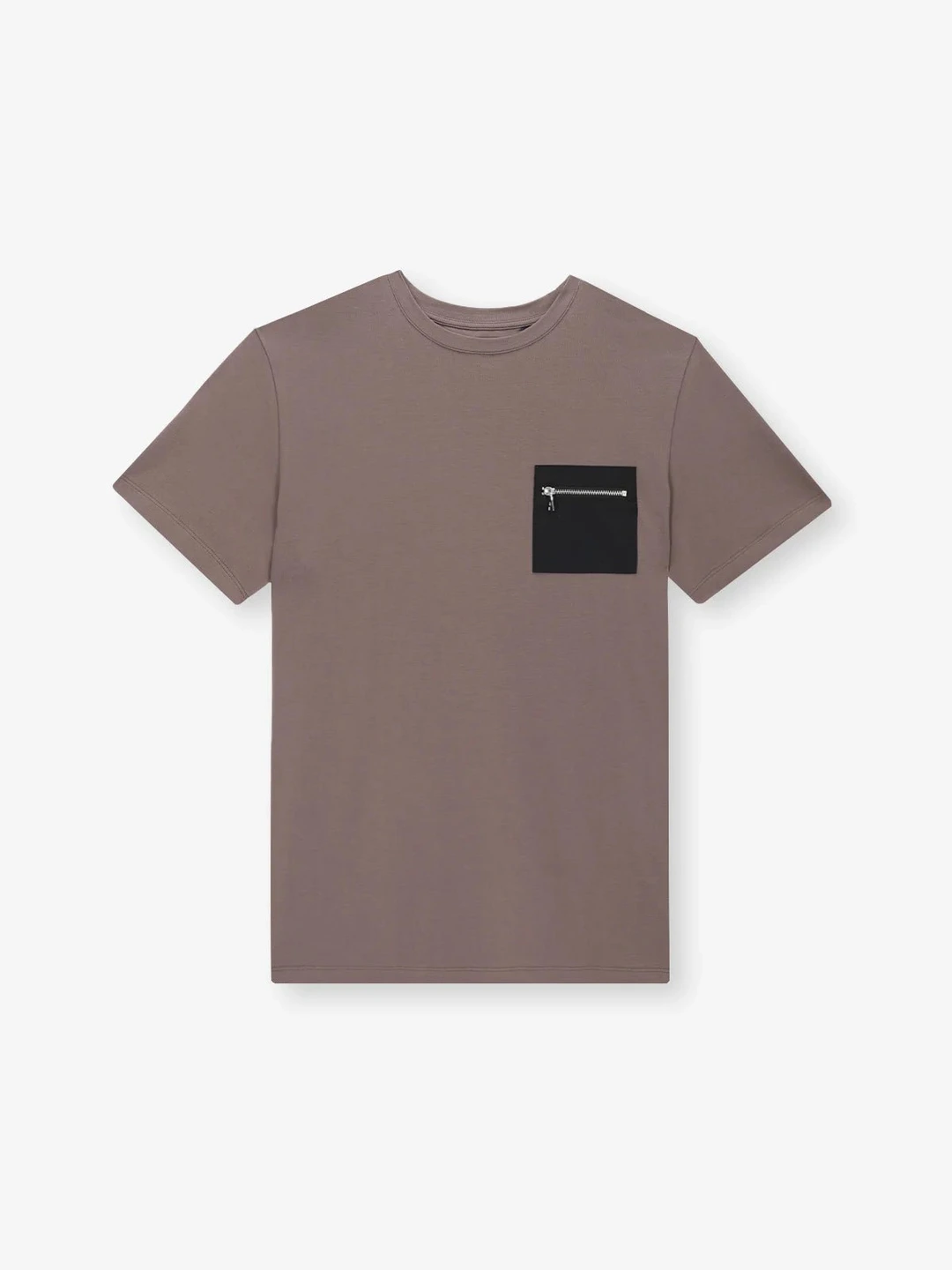 IZAC - T-shirt col rond chatain