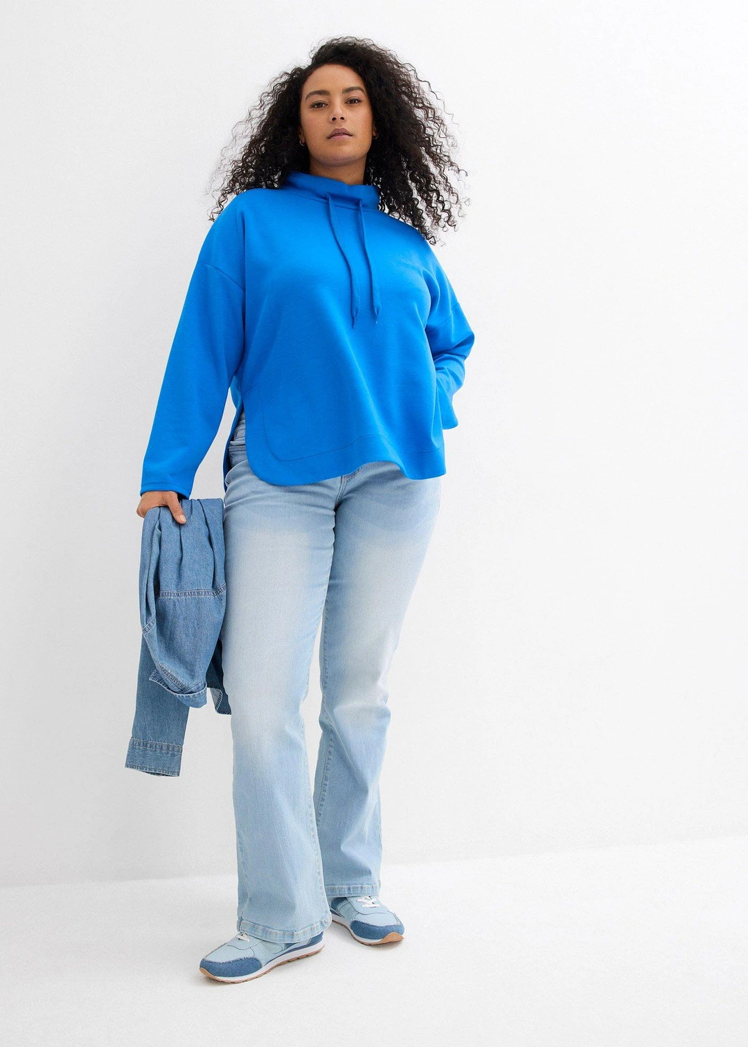 Jean bootcut taille mi-haute, extensible