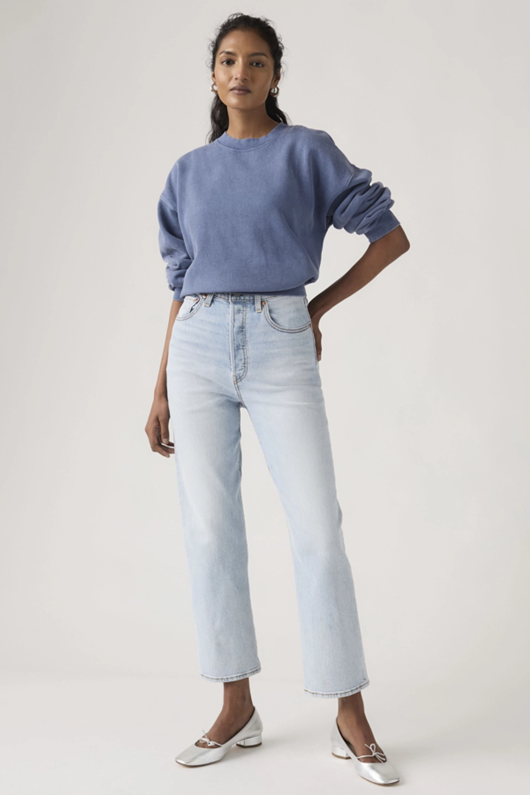 Levi's Jean Droit Ribcage Cheville - Femme - Bleu / Dance Around - 34X29