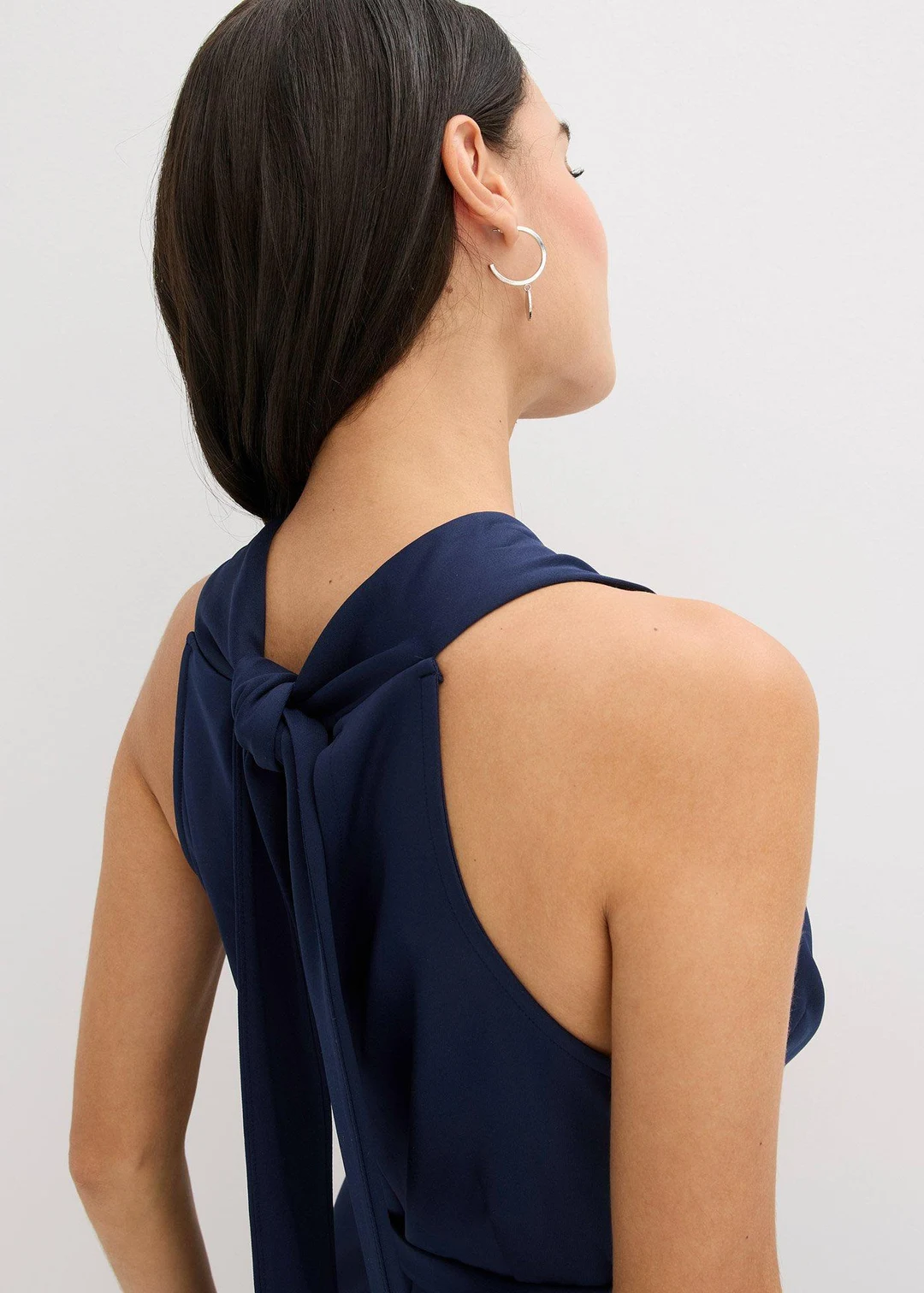 Robe midi aspect portefeuille à empiècement plissé - 3