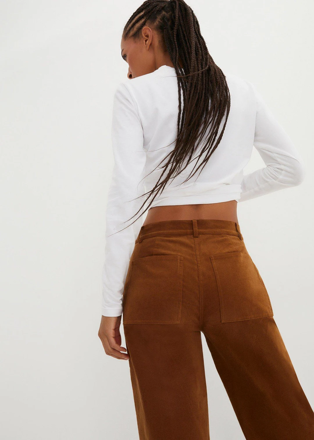 Pantalon en velours côtelé extensible - 3