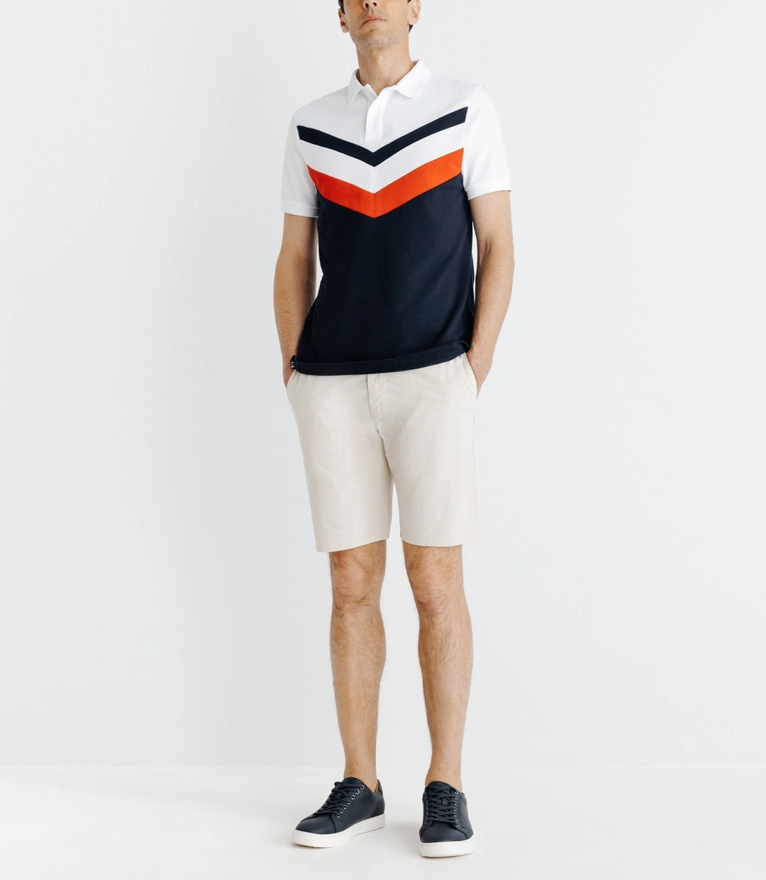 IZAC - Polo avec rayures marine