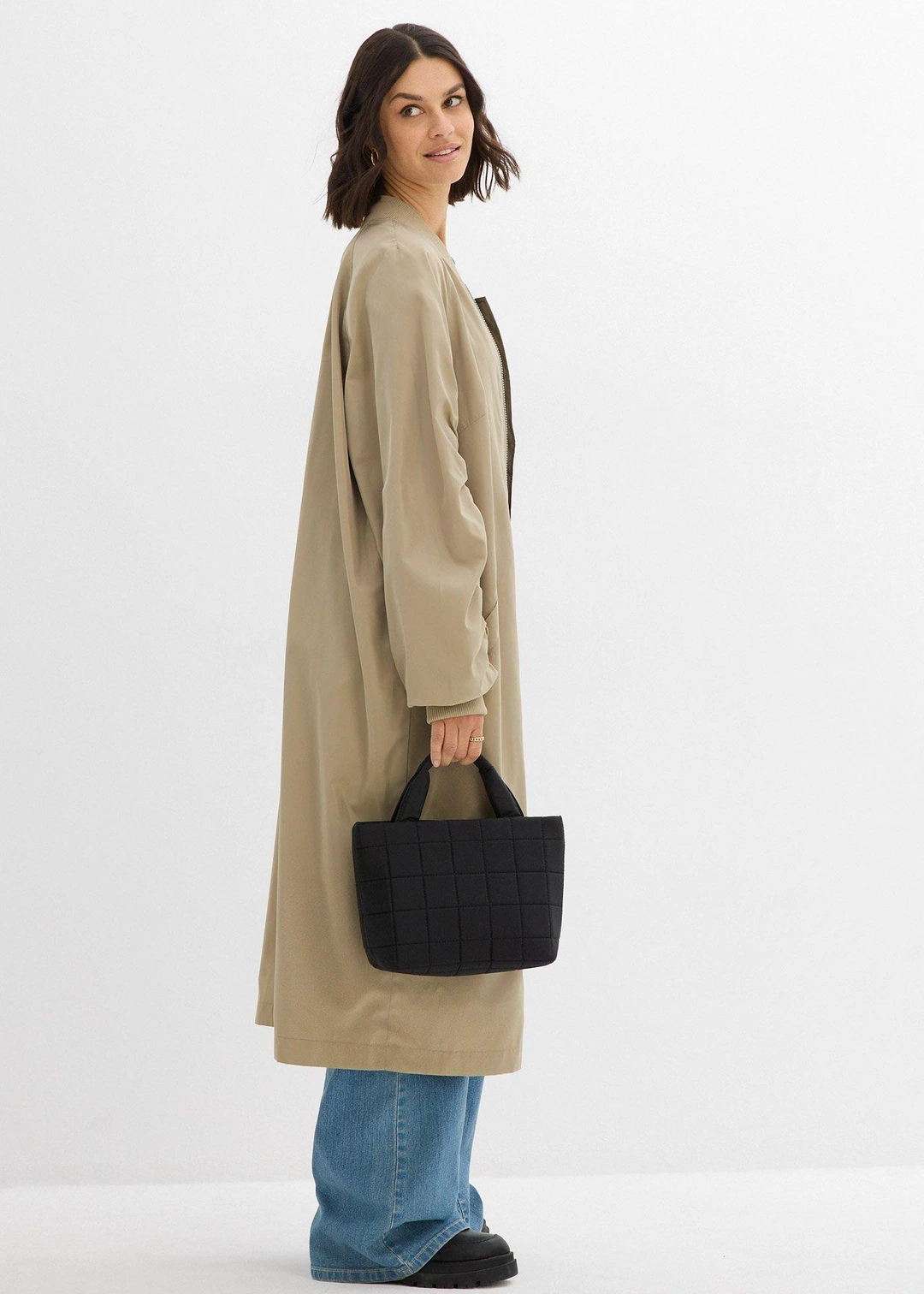 Manteau léger avec col en bord-côtes - 2