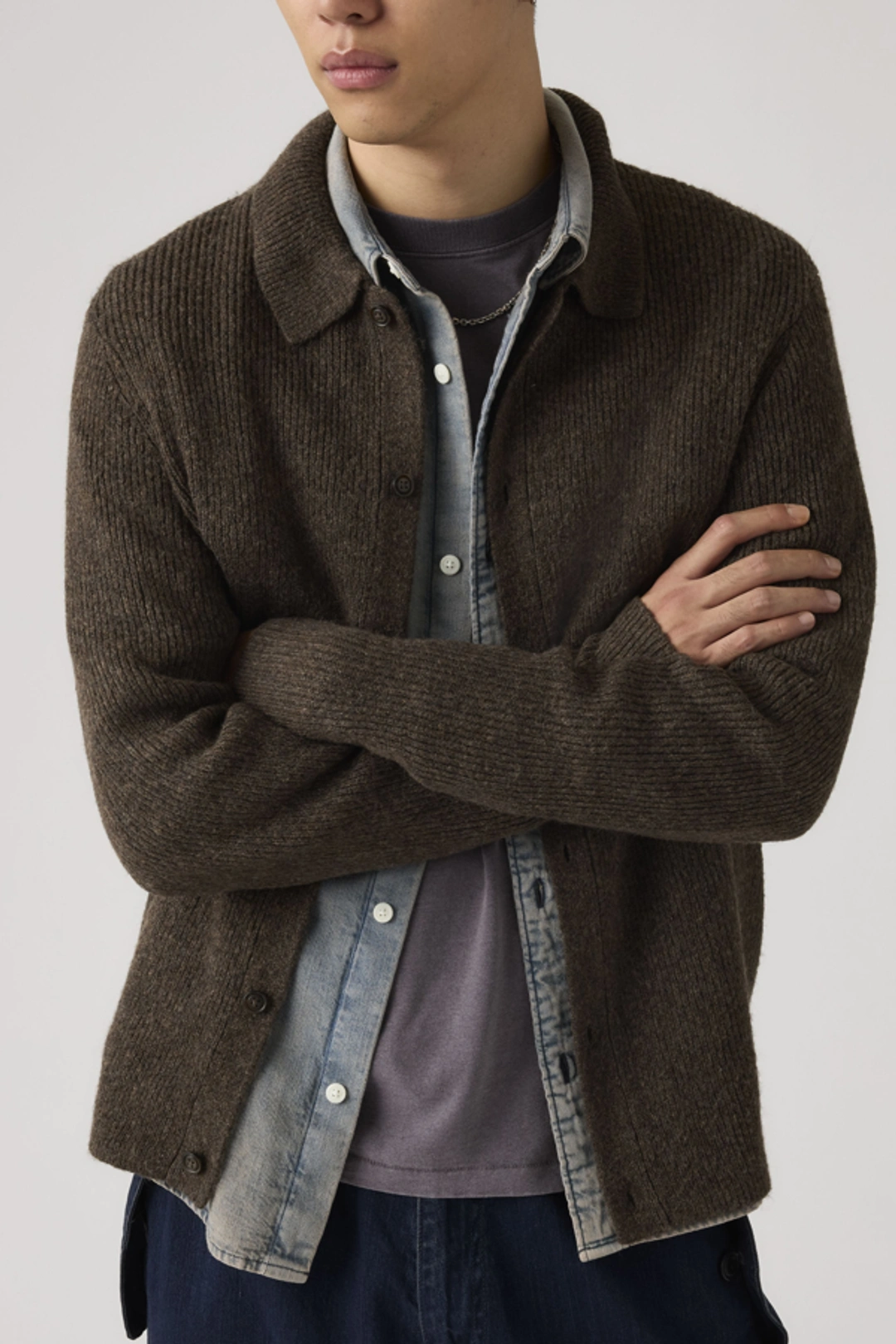 Levi's Cardigan Catalina - Homme - Marron / Chocolate Brown Heather - XL - 2