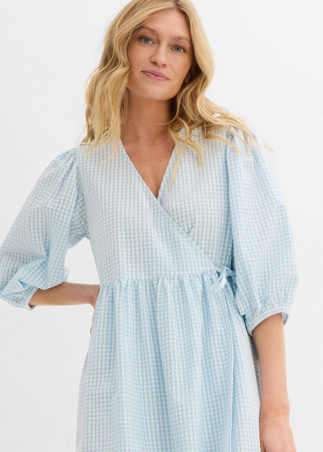 Robe portefeuille en matière texturée - 3