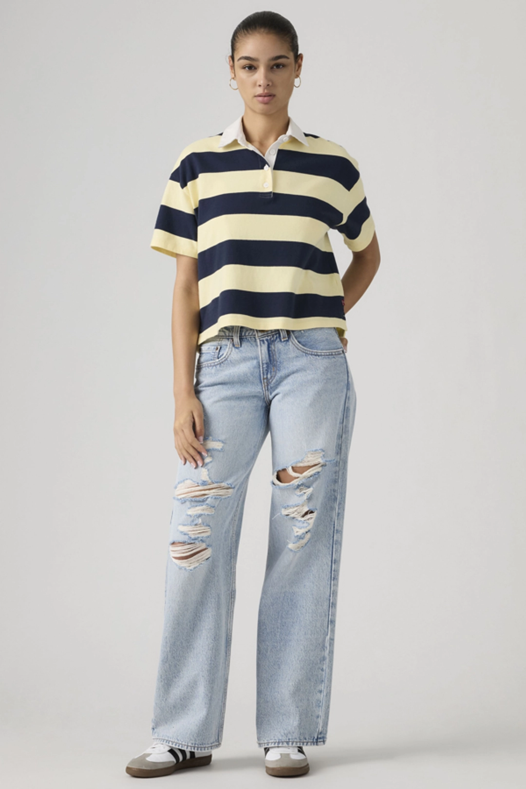 Levi's Jean Superlow Loose - Femme - Bleu / Abraided Art - 34X32