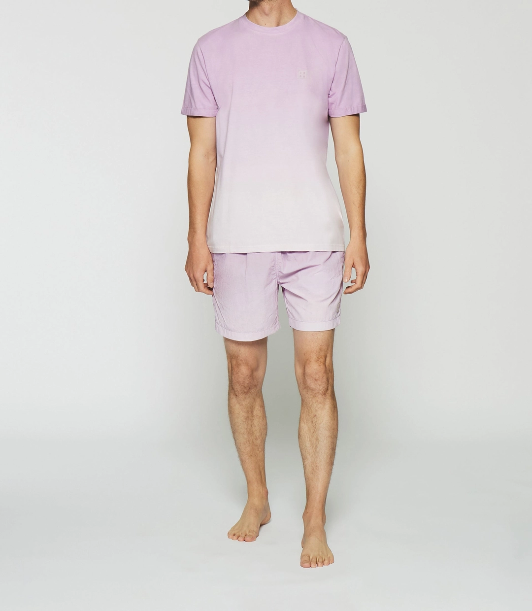 IZAC - T-shirt à manches courtes dégradé dip dye parme GUYTO