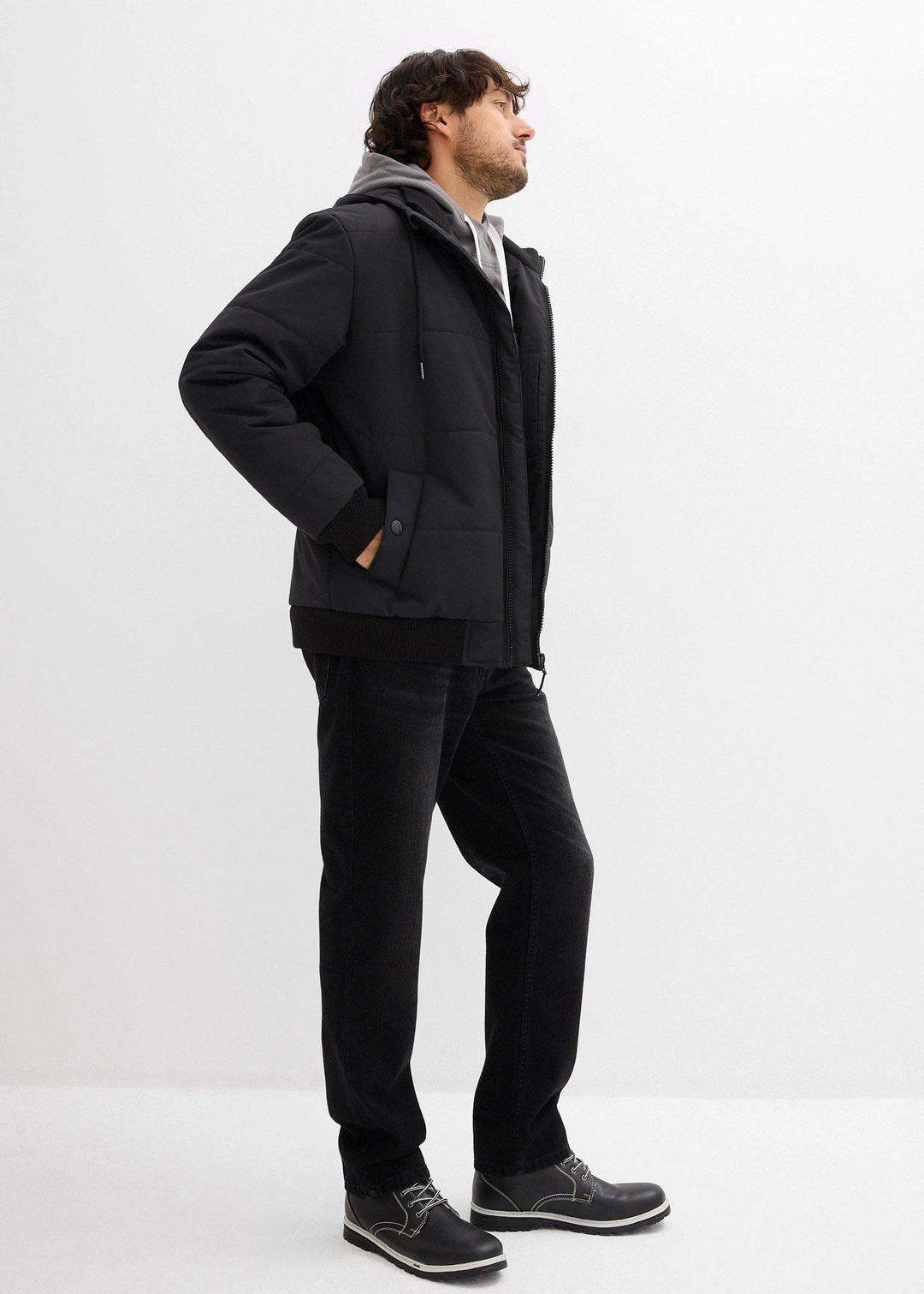 Blouson d’hiver matelassé à capuche