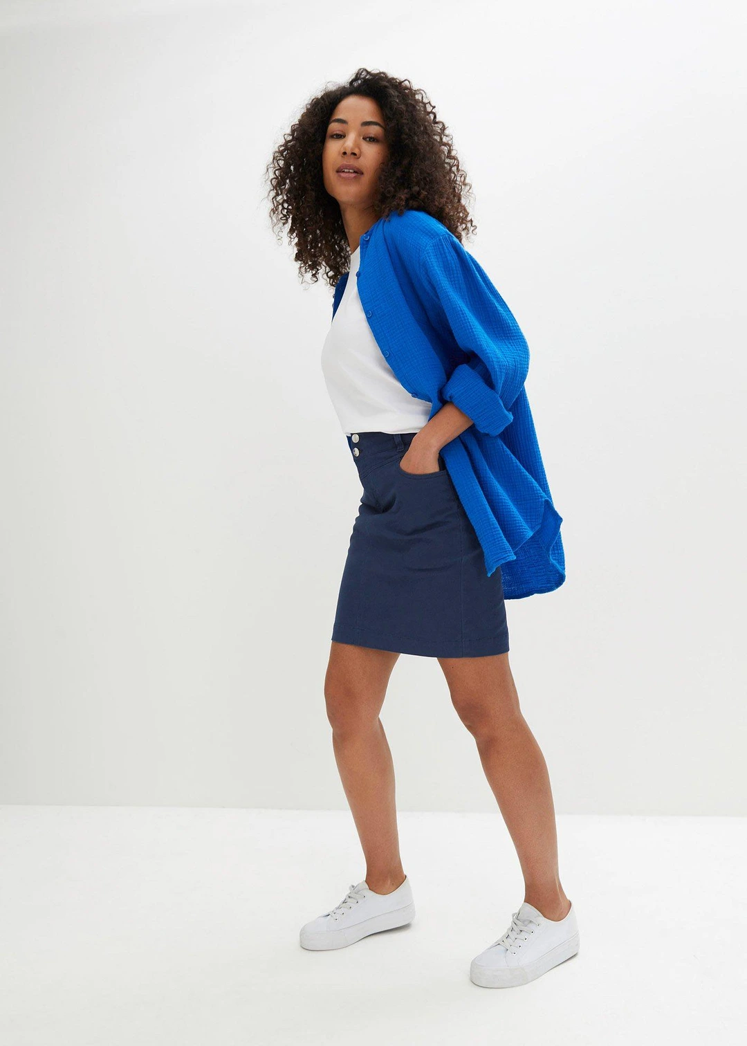 Jupe en coton extensible - 2