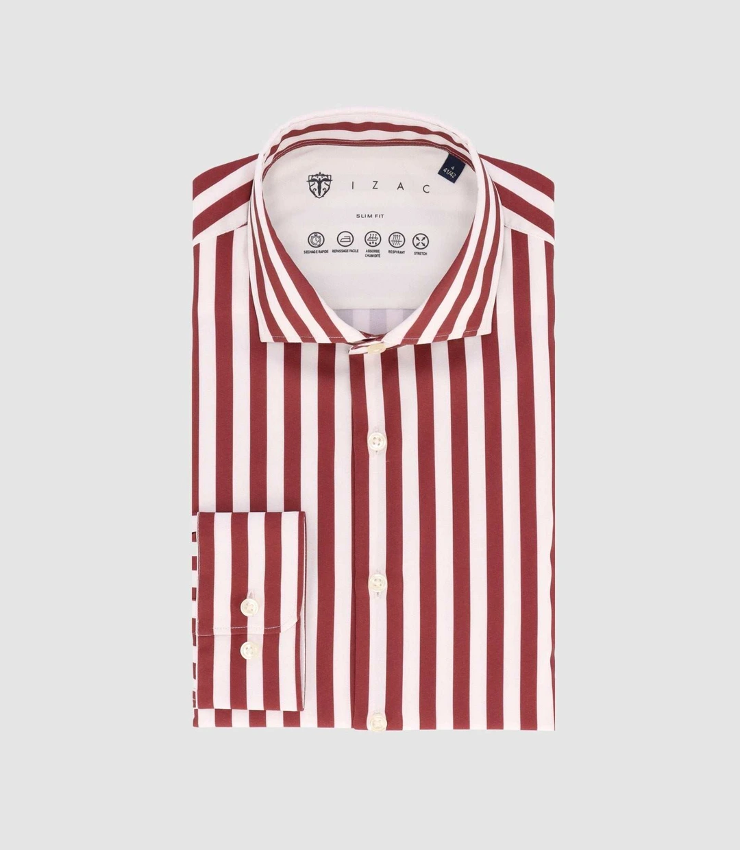 IZAC - Chemise bordeaux MADEIRE