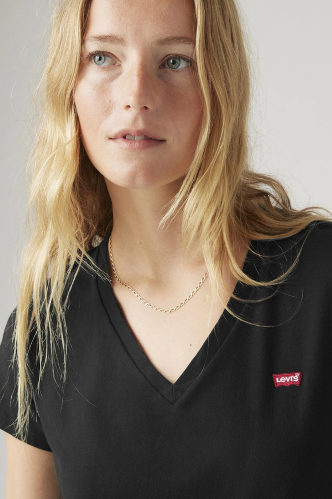 Levi's T Shirt Col V Perfect - Femme - Bleu / Pale Blue - XS - 2