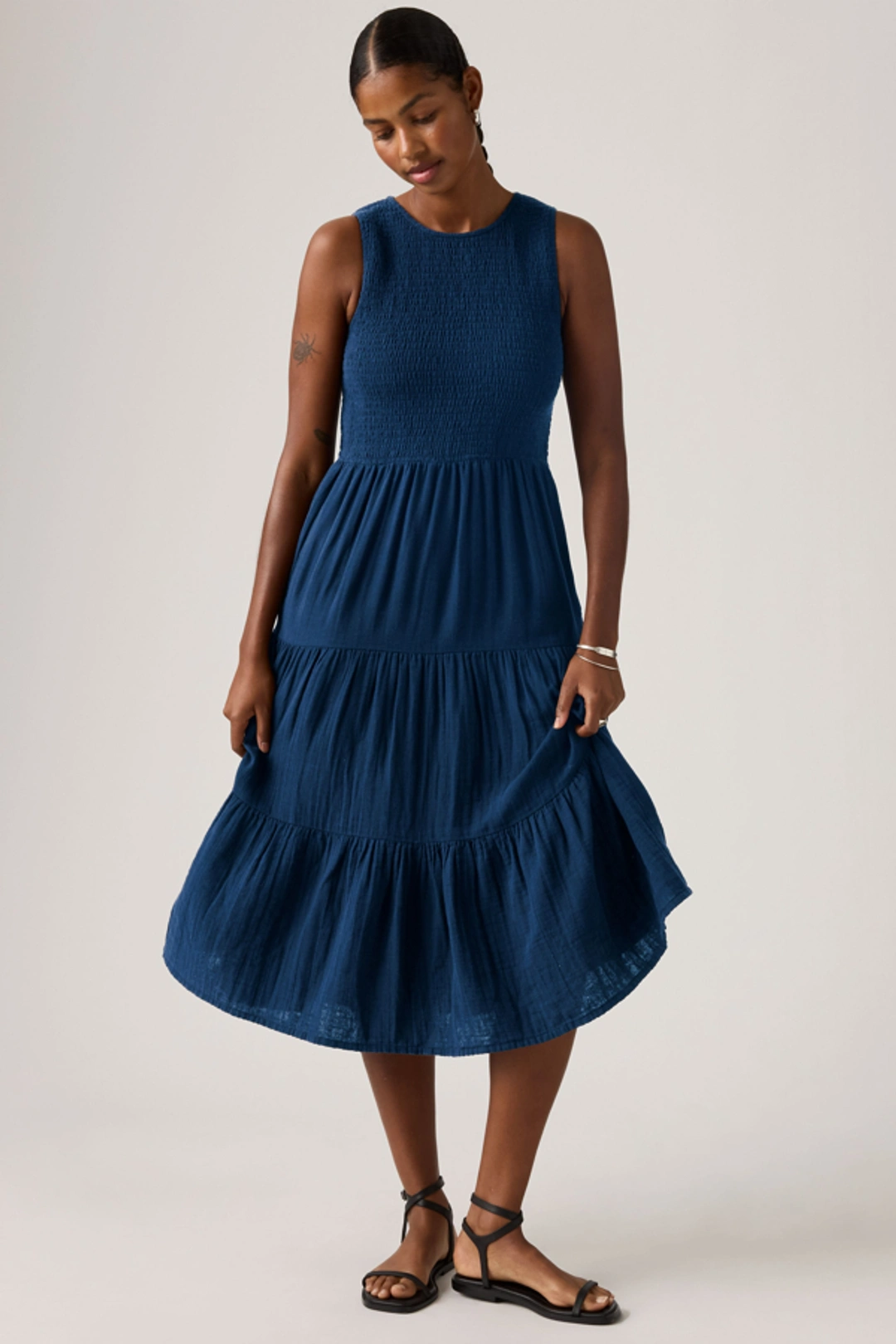 Levi's Robe À Smocks Cely - Femme - Bleu / Chill Lagoon - XS