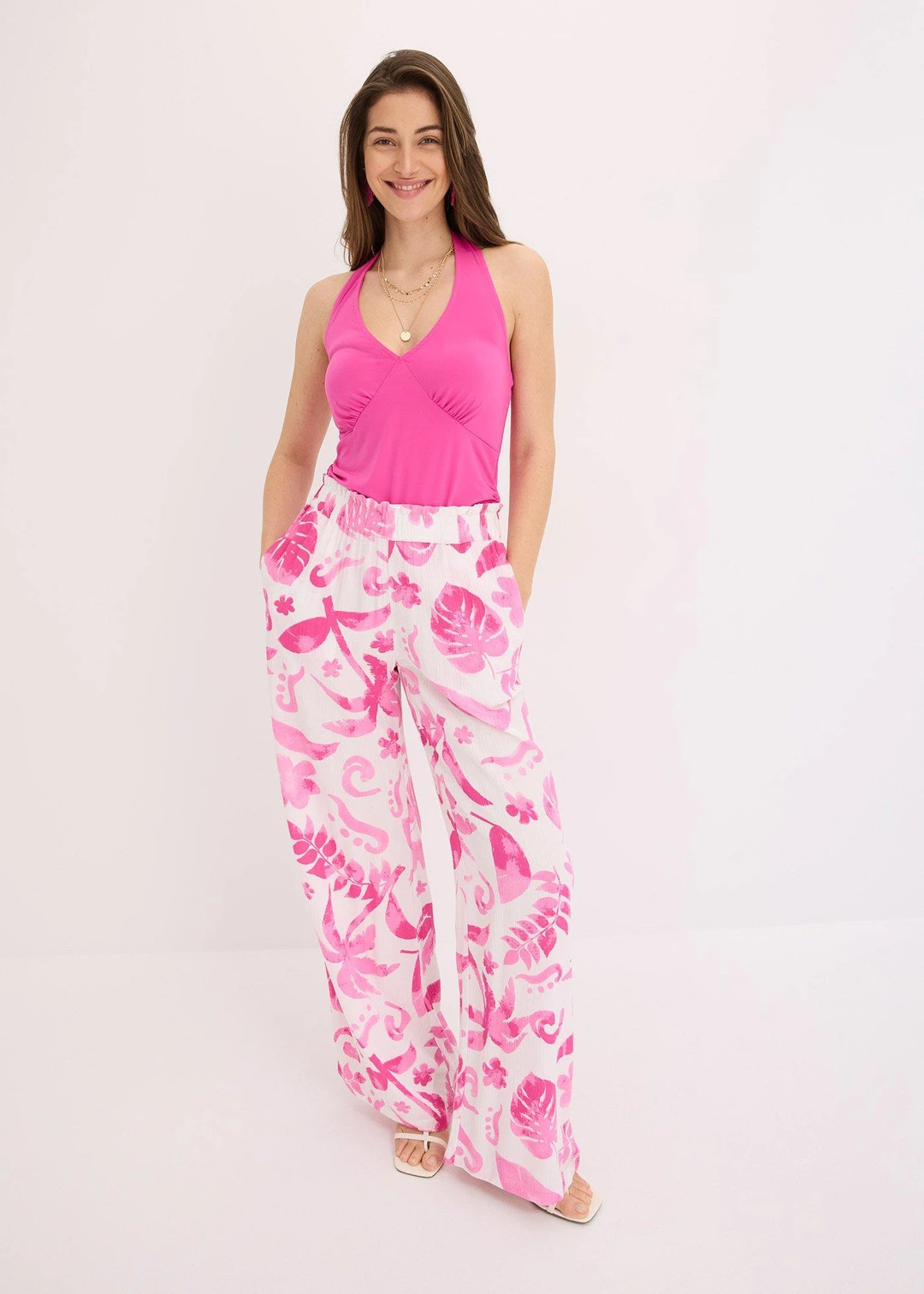 Pantalon large en viscose texturée - 2