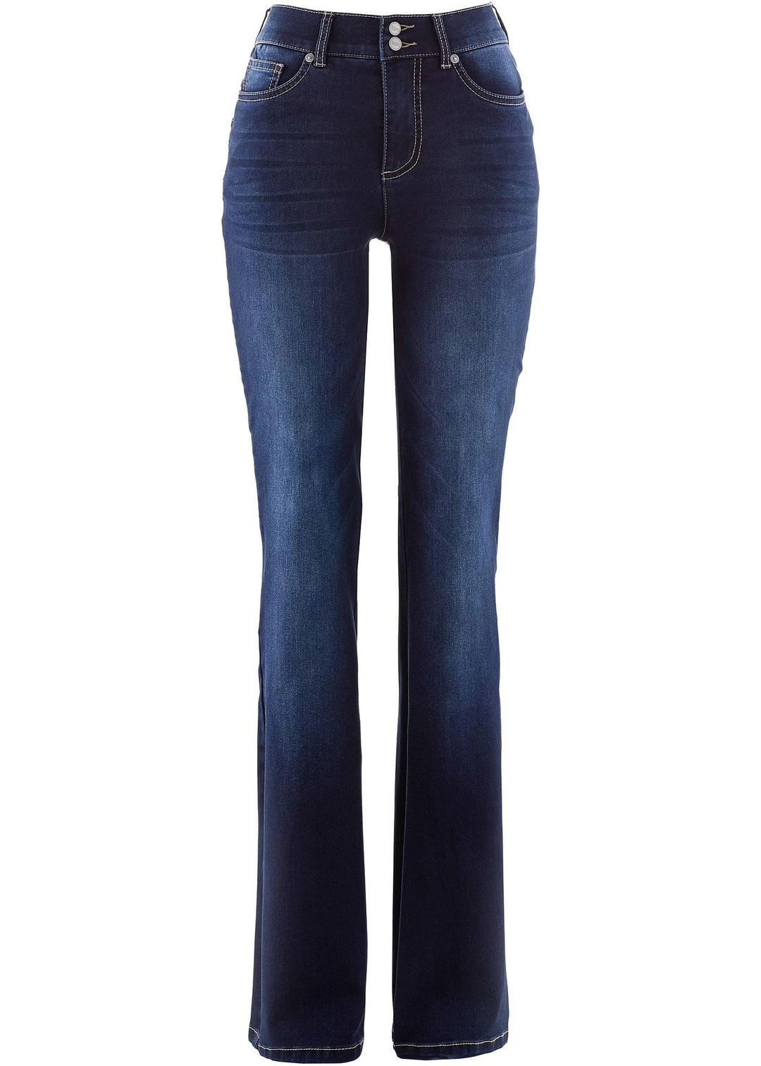 Jean bootcut taille mi-haute, sculptant