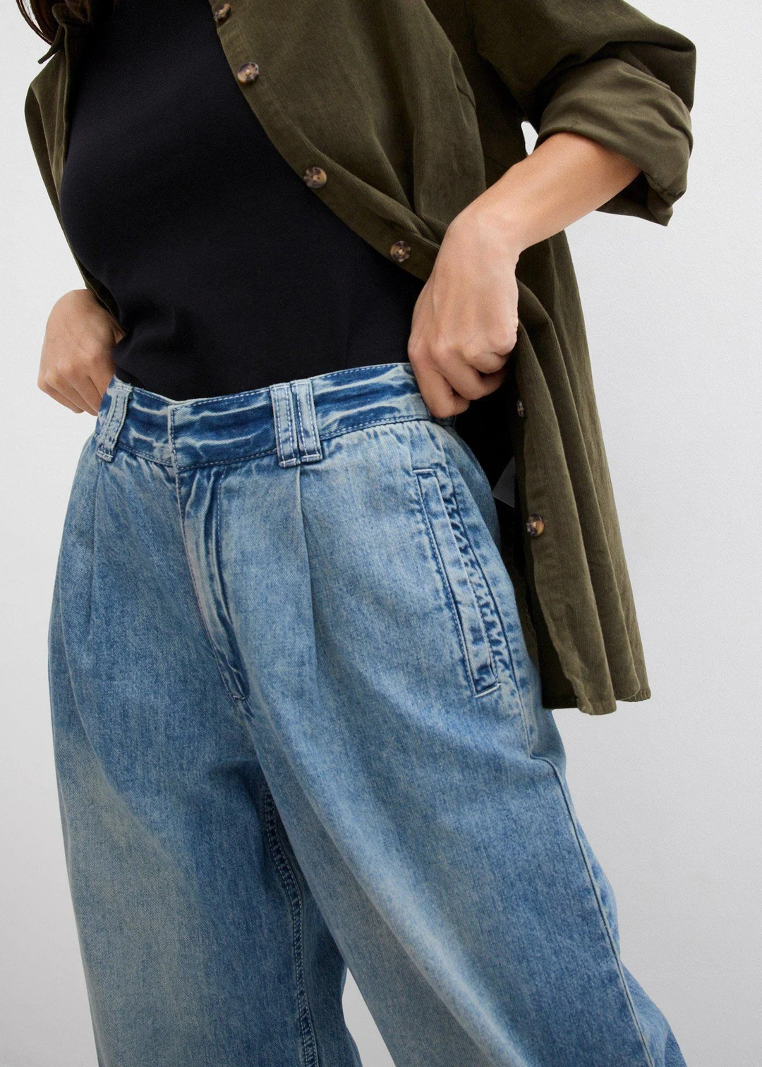 Jean large taille haute - 3