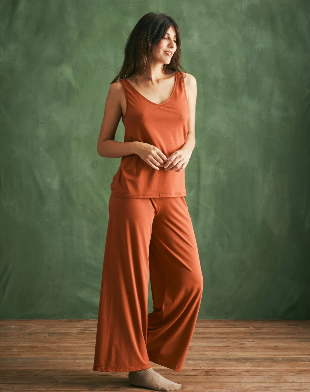 Pantalon de nuit - Terracotta - Taille S - Lemahieu