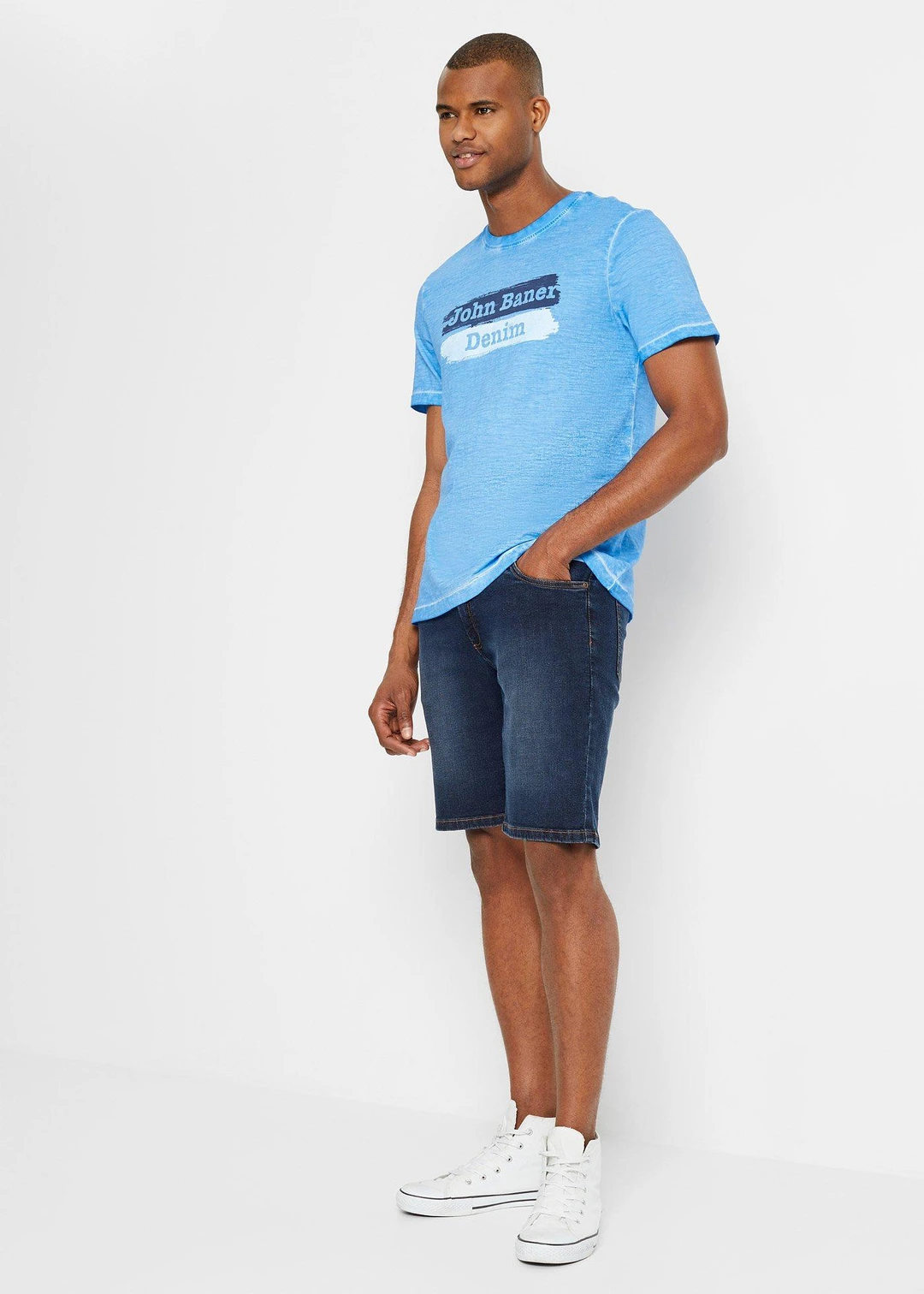 Lot de 2 bermudas en jean extensible, regular
