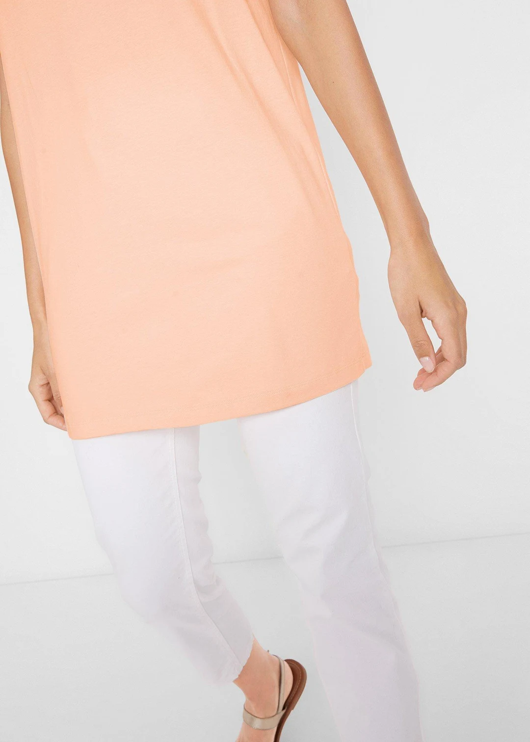 Lot de 2 T-shirts longs basiques, manches courtes - 3
